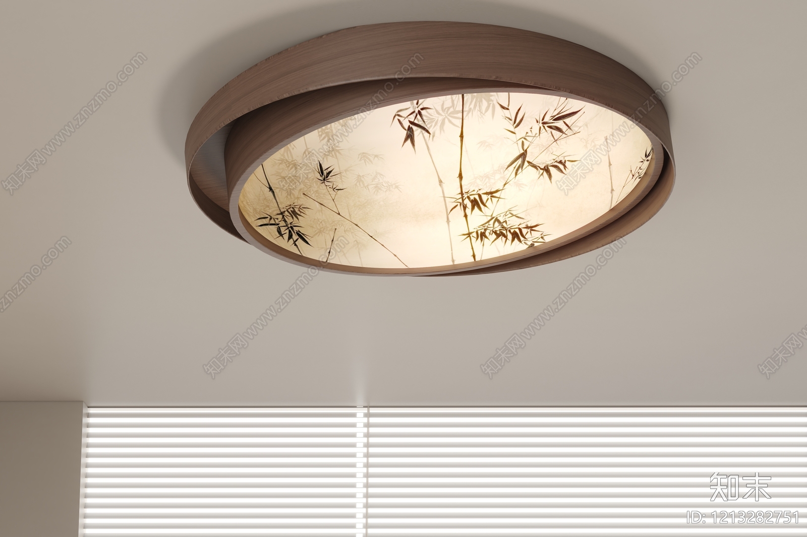 新中式客厅吸顶灯3D模型下载【ID:1213282751】