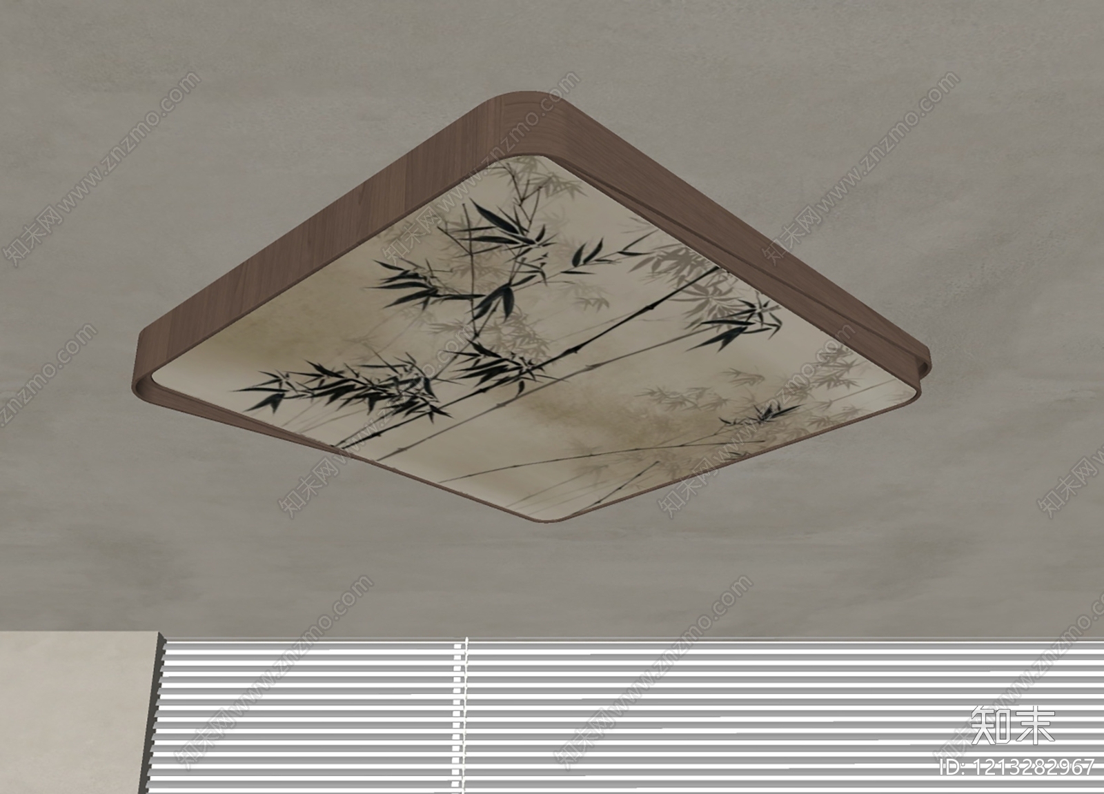 新中式吸顶灯SU模型下载【ID:1213282967】