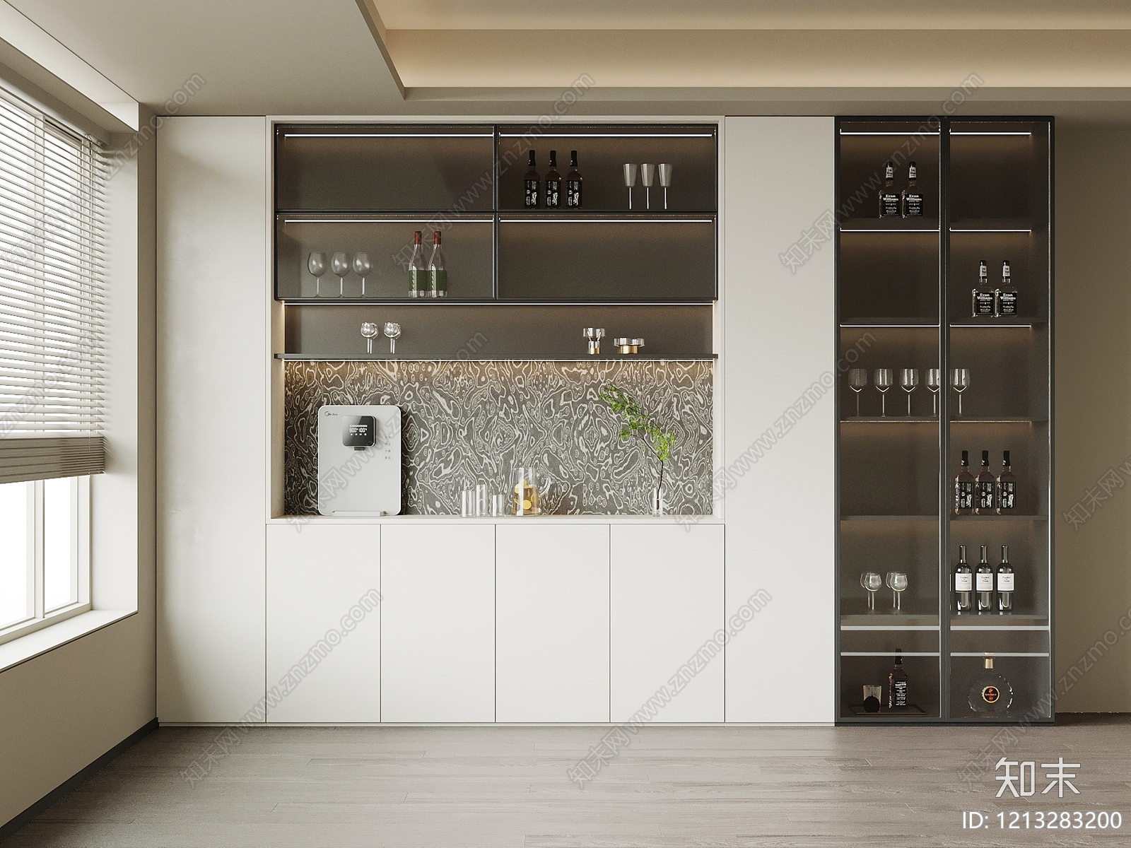 现代简约酒柜3D模型下载【ID:1213283200】