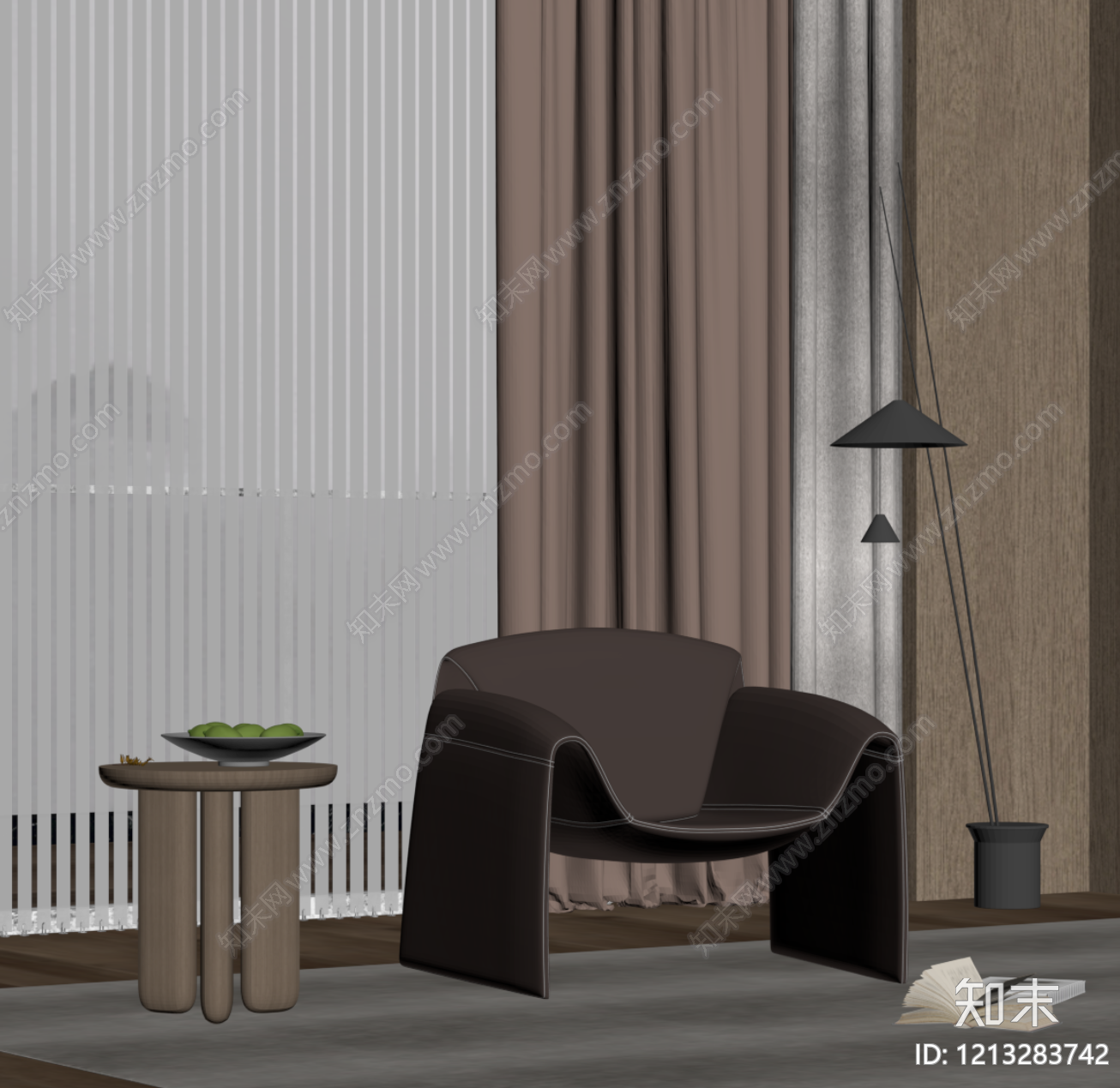 现代休闲椅SU模型下载【ID:1213283742】