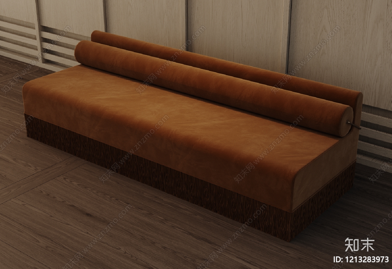 中古风沙发床3D模型下载【ID:1213283973】