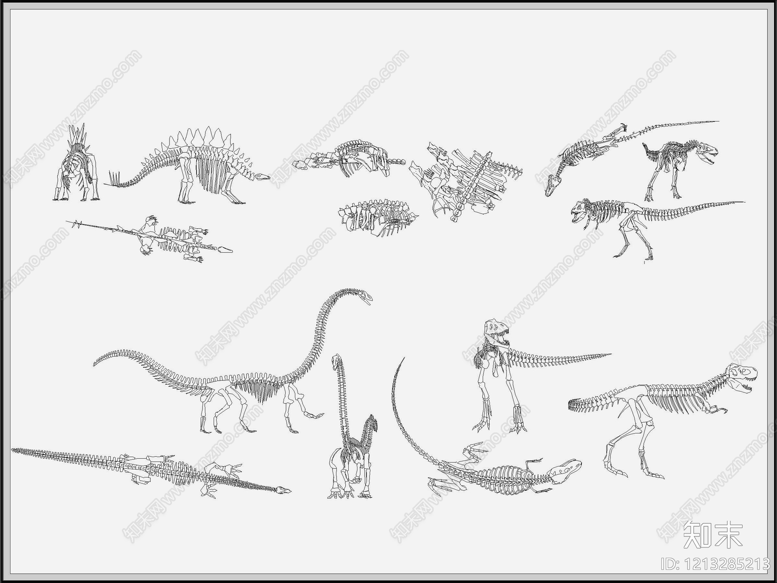 现代中式动物施工图下载【ID:1213285213】