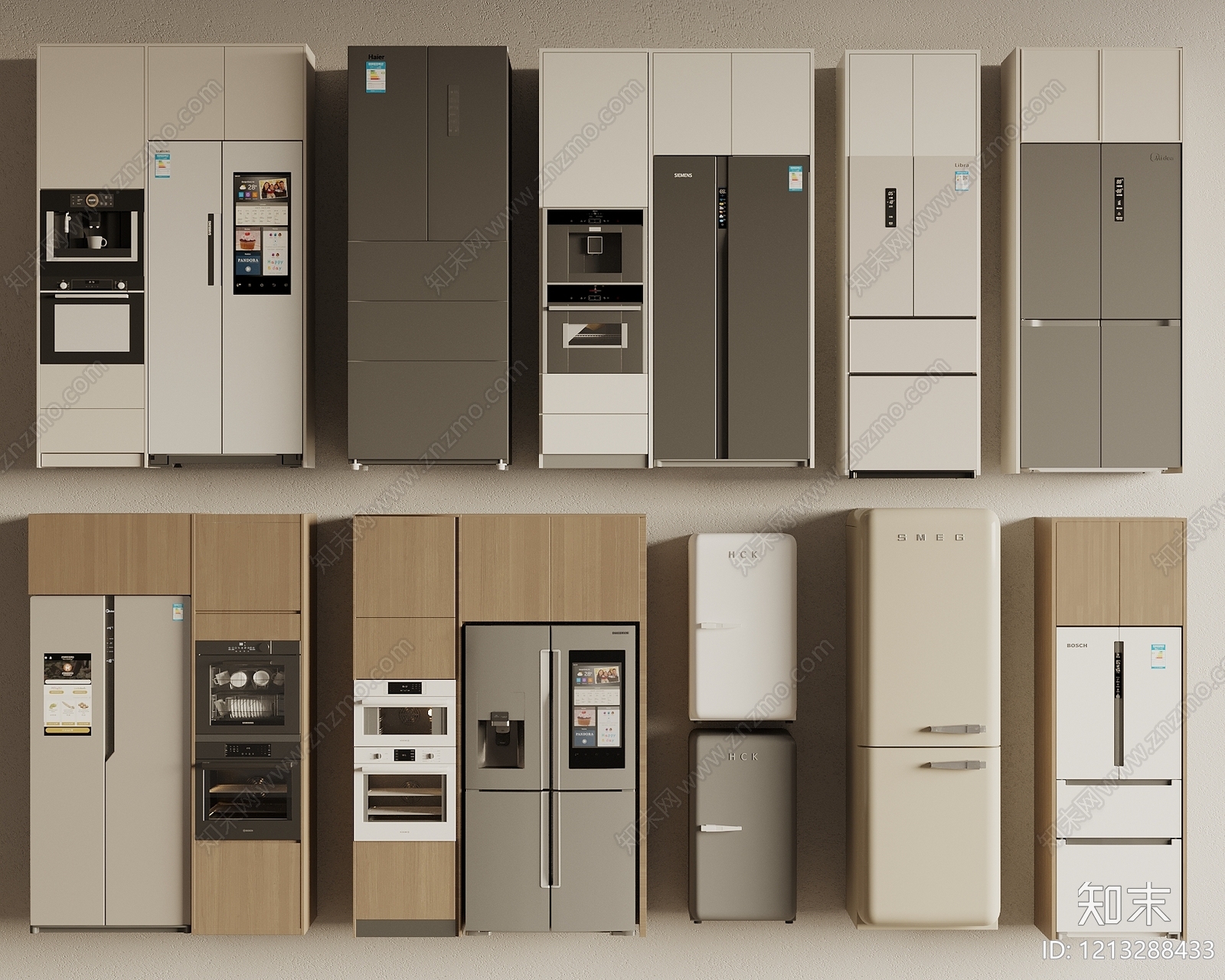 现代简约冰箱SU模型下载【ID:1213288433】