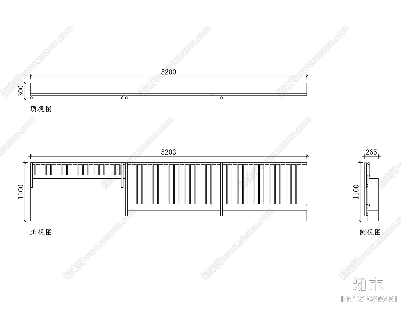 楼梯栏杆扶手施工图下载【ID:1213295481】