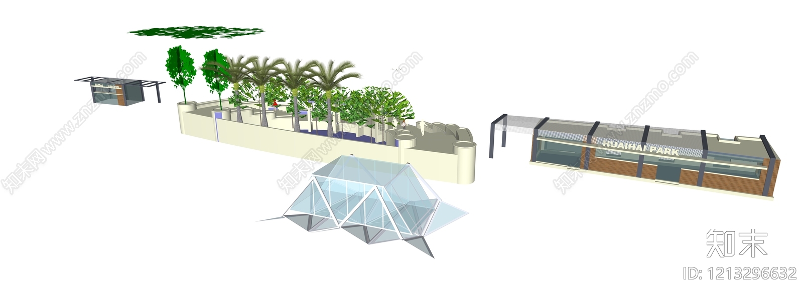现代简约其他景观小建筑SU模型下载【ID:1213296632】