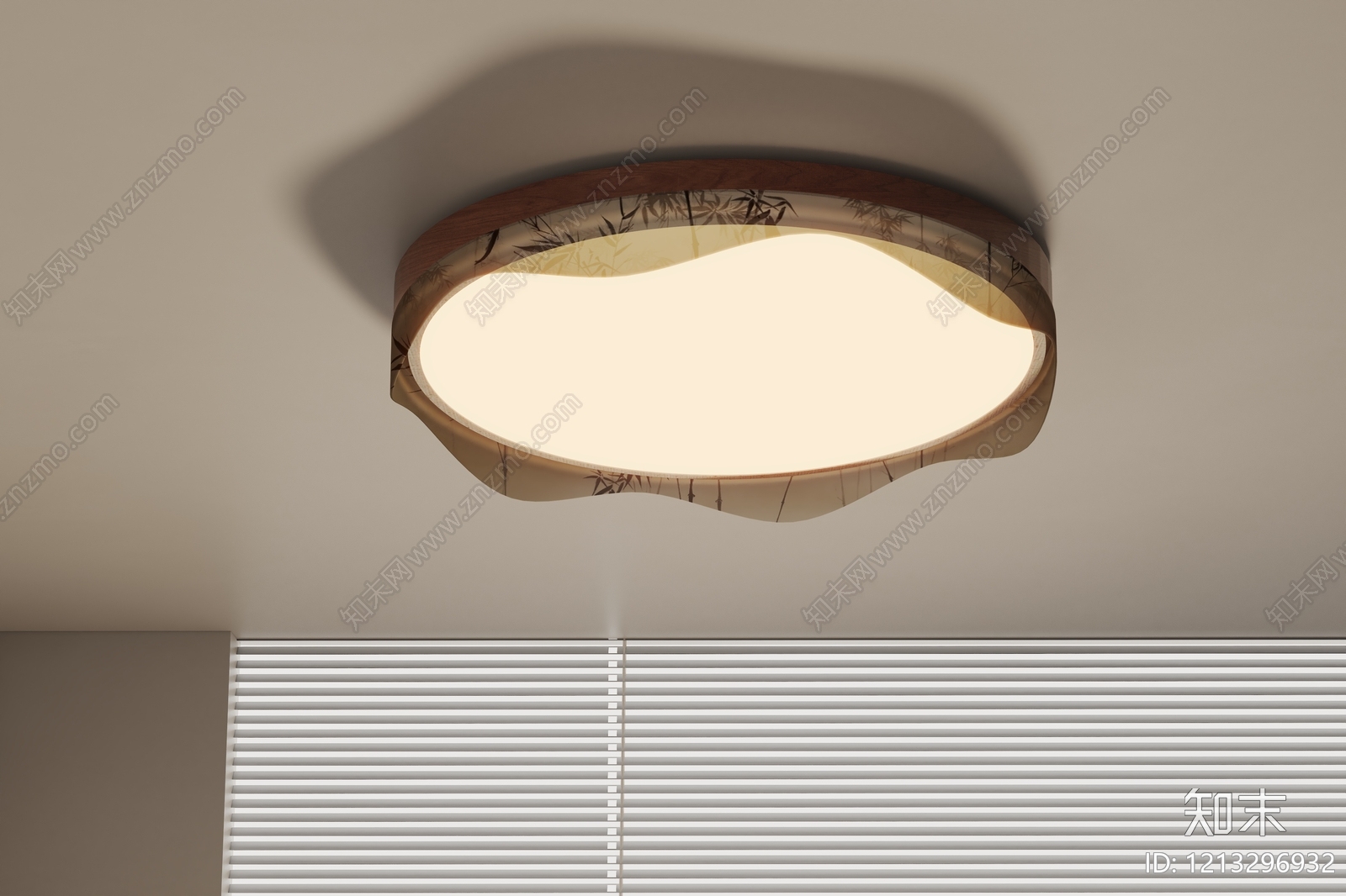 新中式吸顶灯3D模型下载【ID:1213296932】