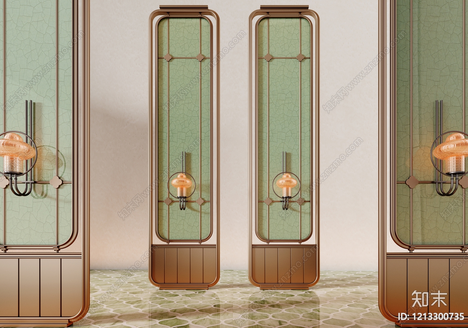 新中式屏风3D模型下载【ID:1213300735】