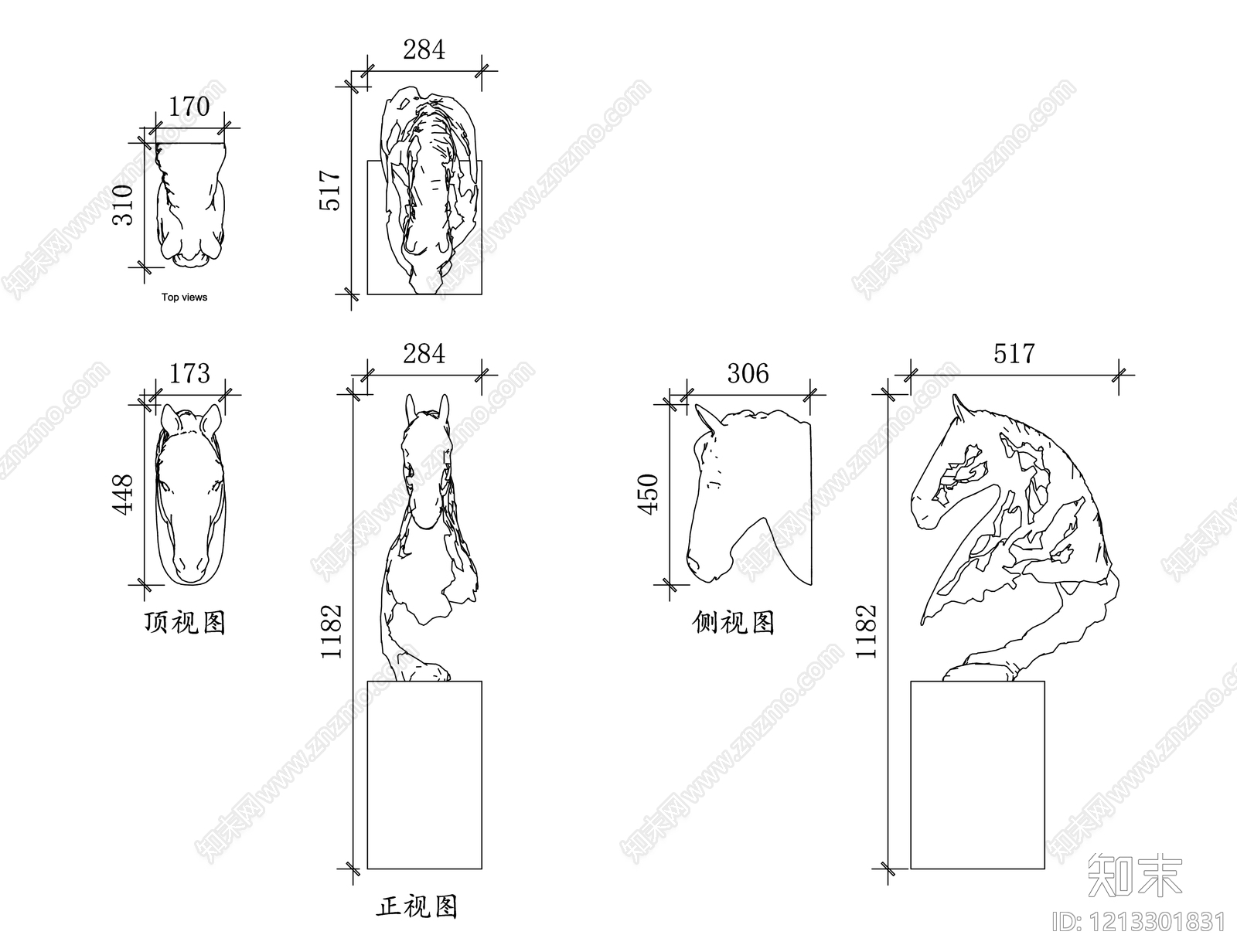 现代综合软装摆件图库cad施工图下载【ID:1213301831】