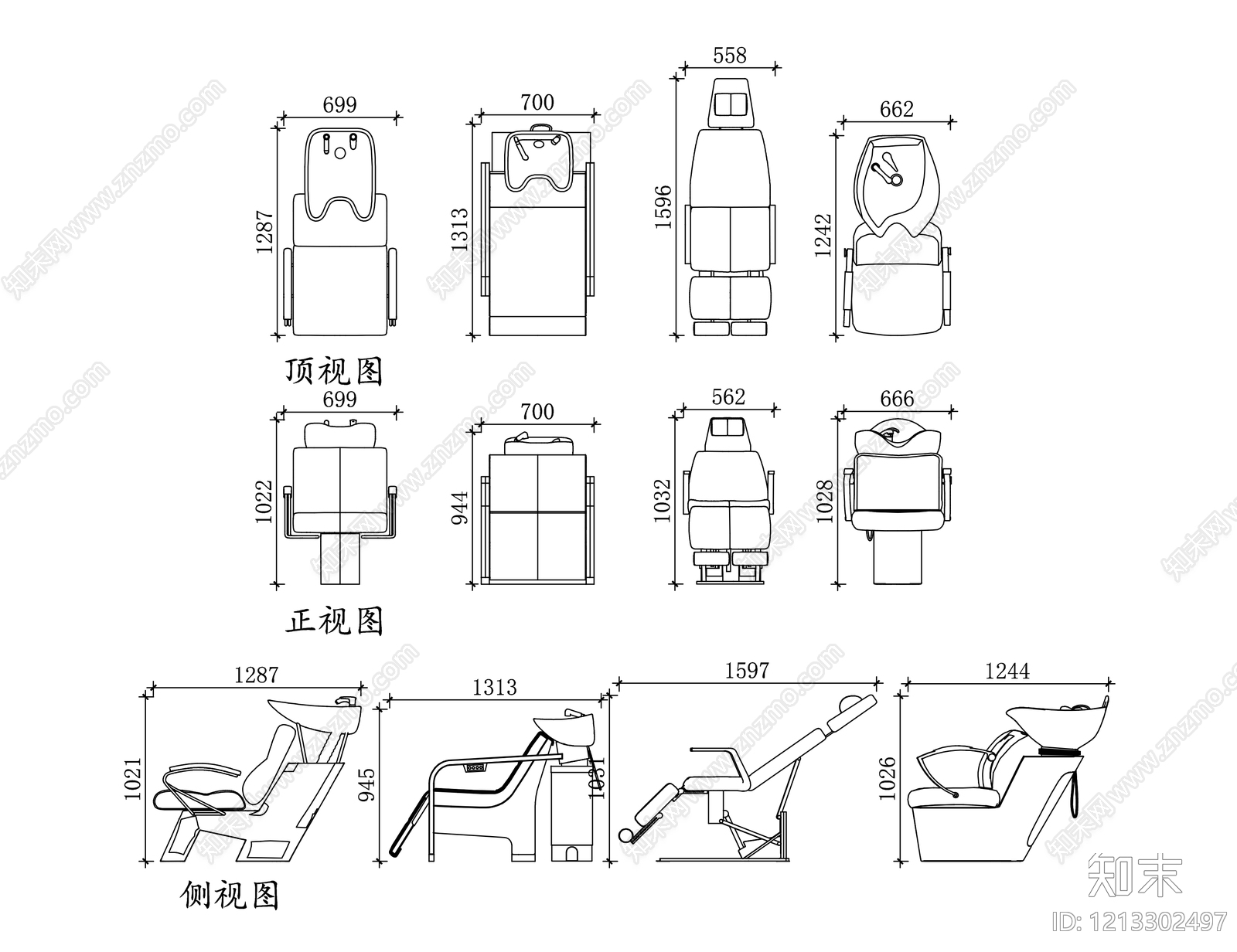 家具三视图施工图下载【ID:1213302497】
