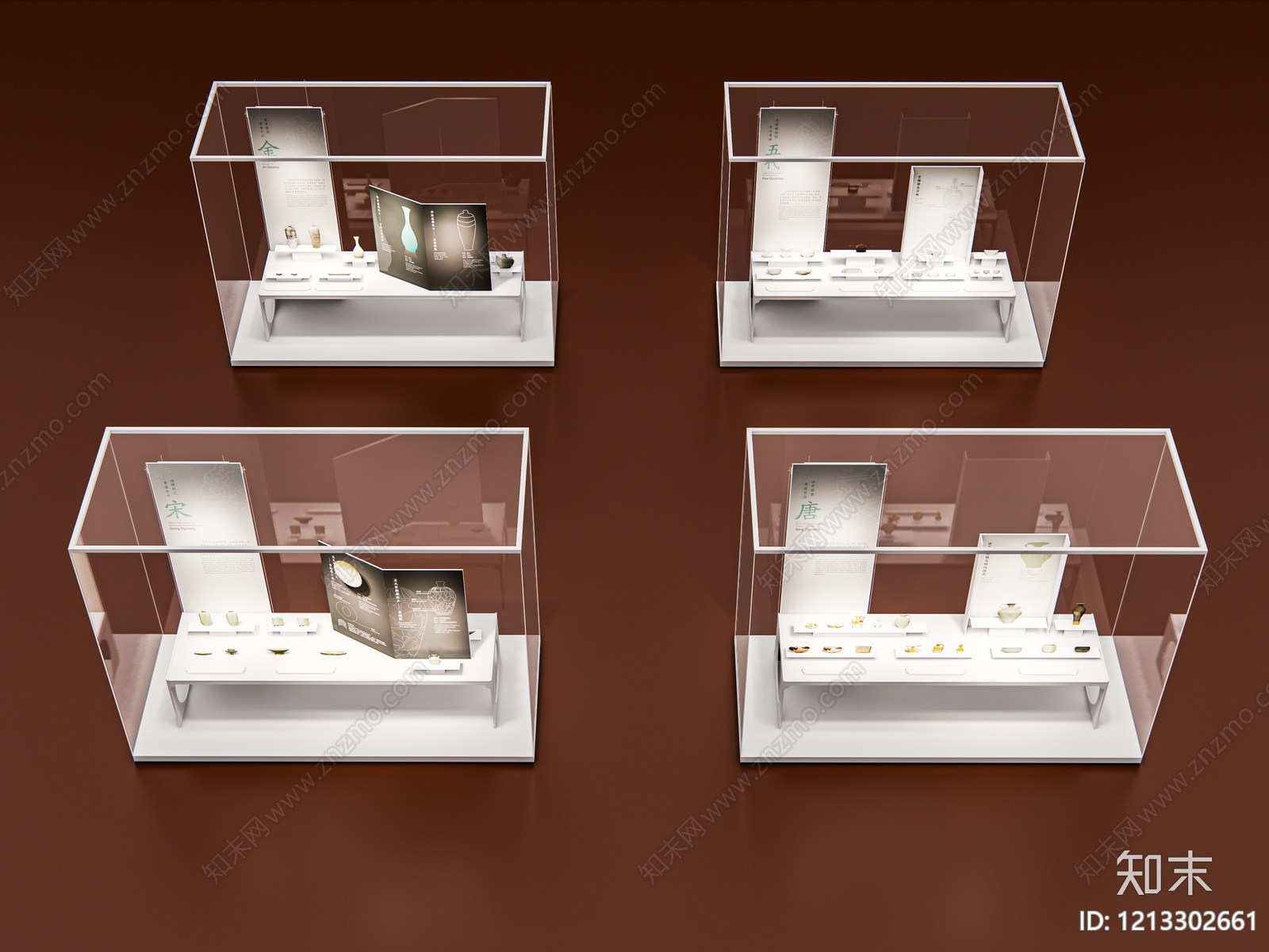 现代历史展厅SU模型下载【ID:1213302661】