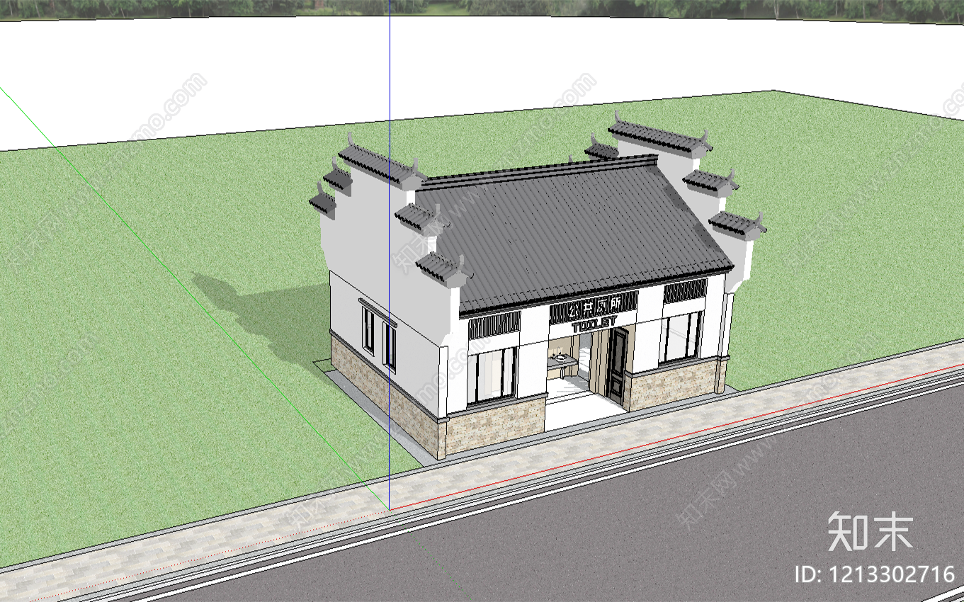 中式中古公厕施工图下载【ID:1213302716】