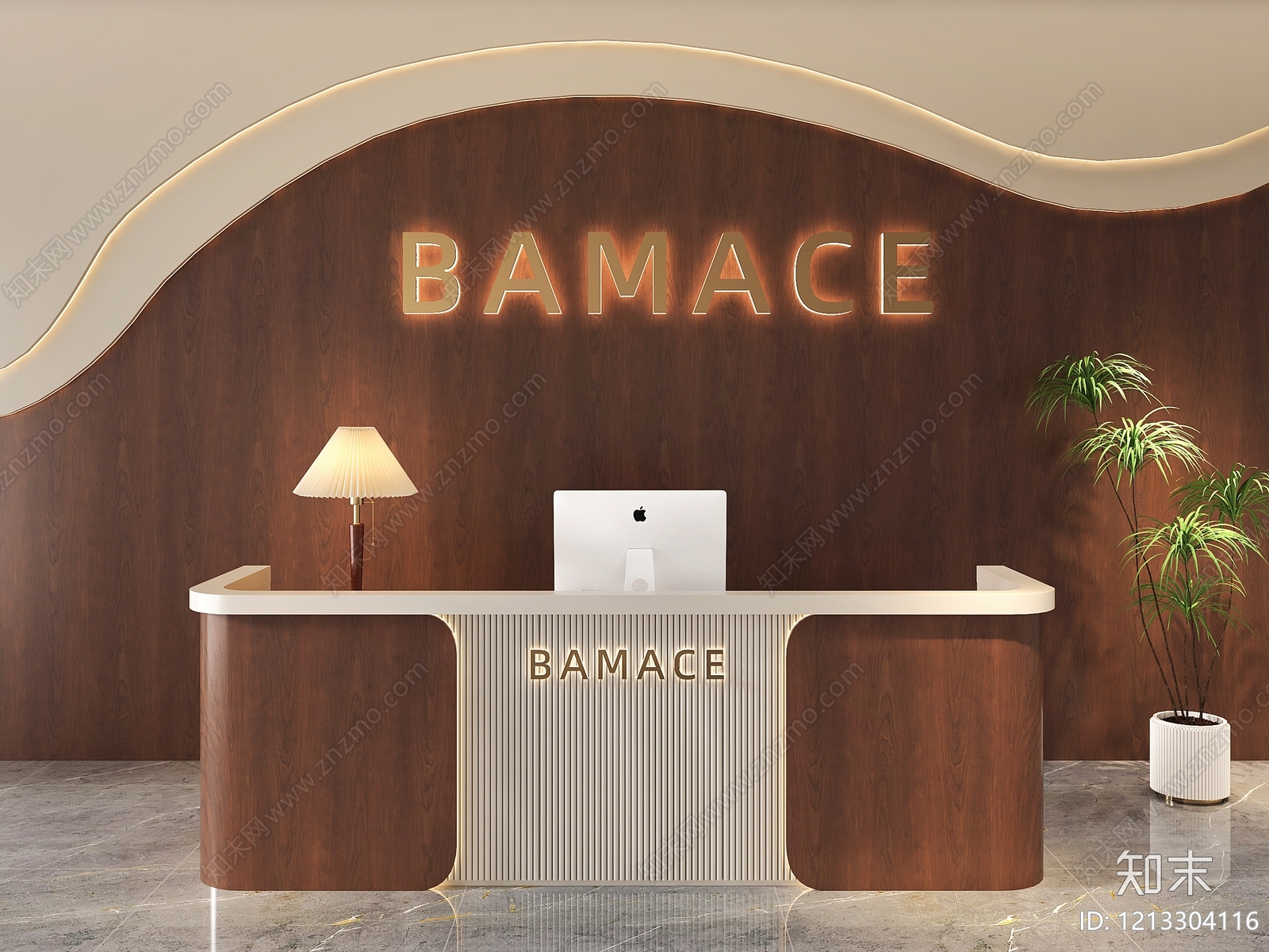 奶油风收银台3D模型下载【ID:1213304116】