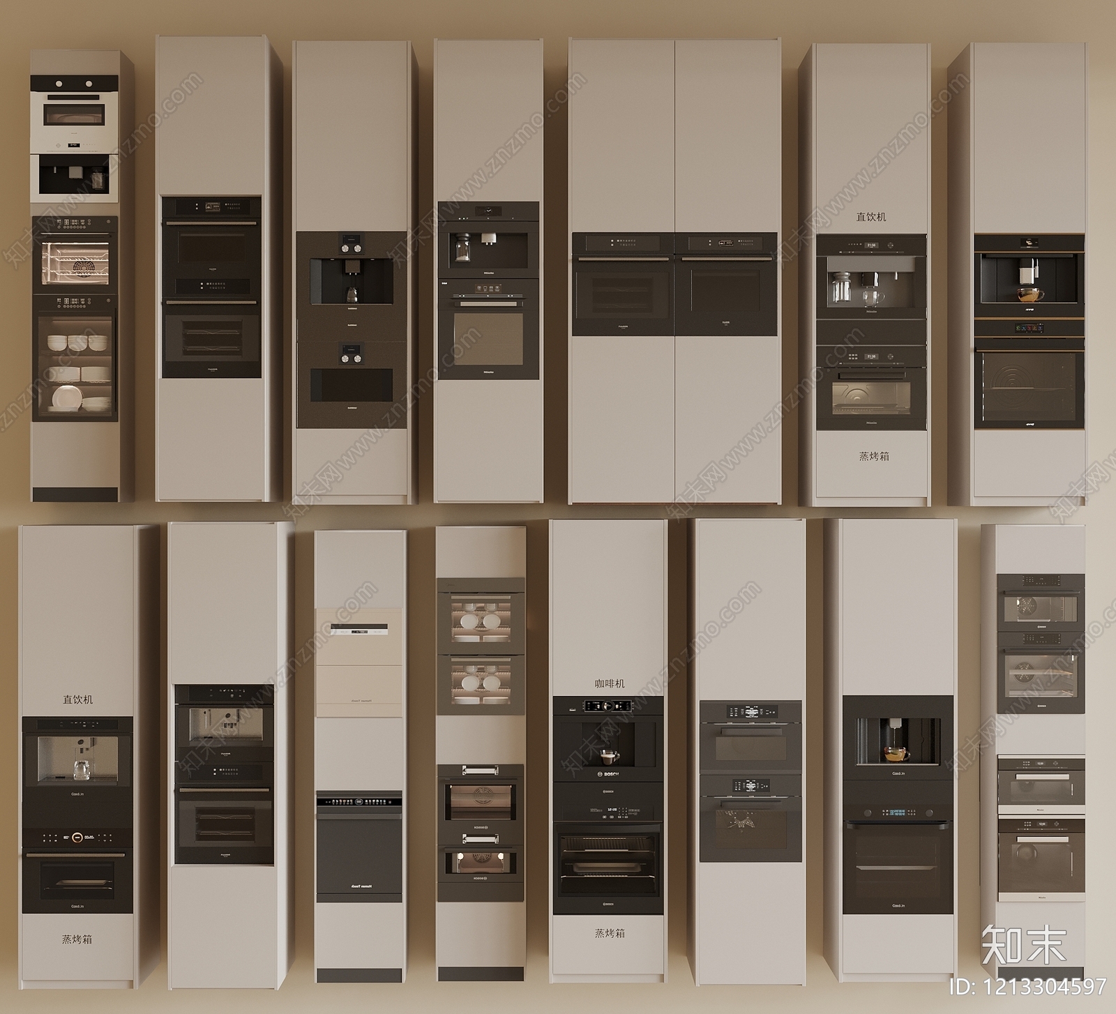 现代简约烤箱SU模型下载【ID:1213304597】