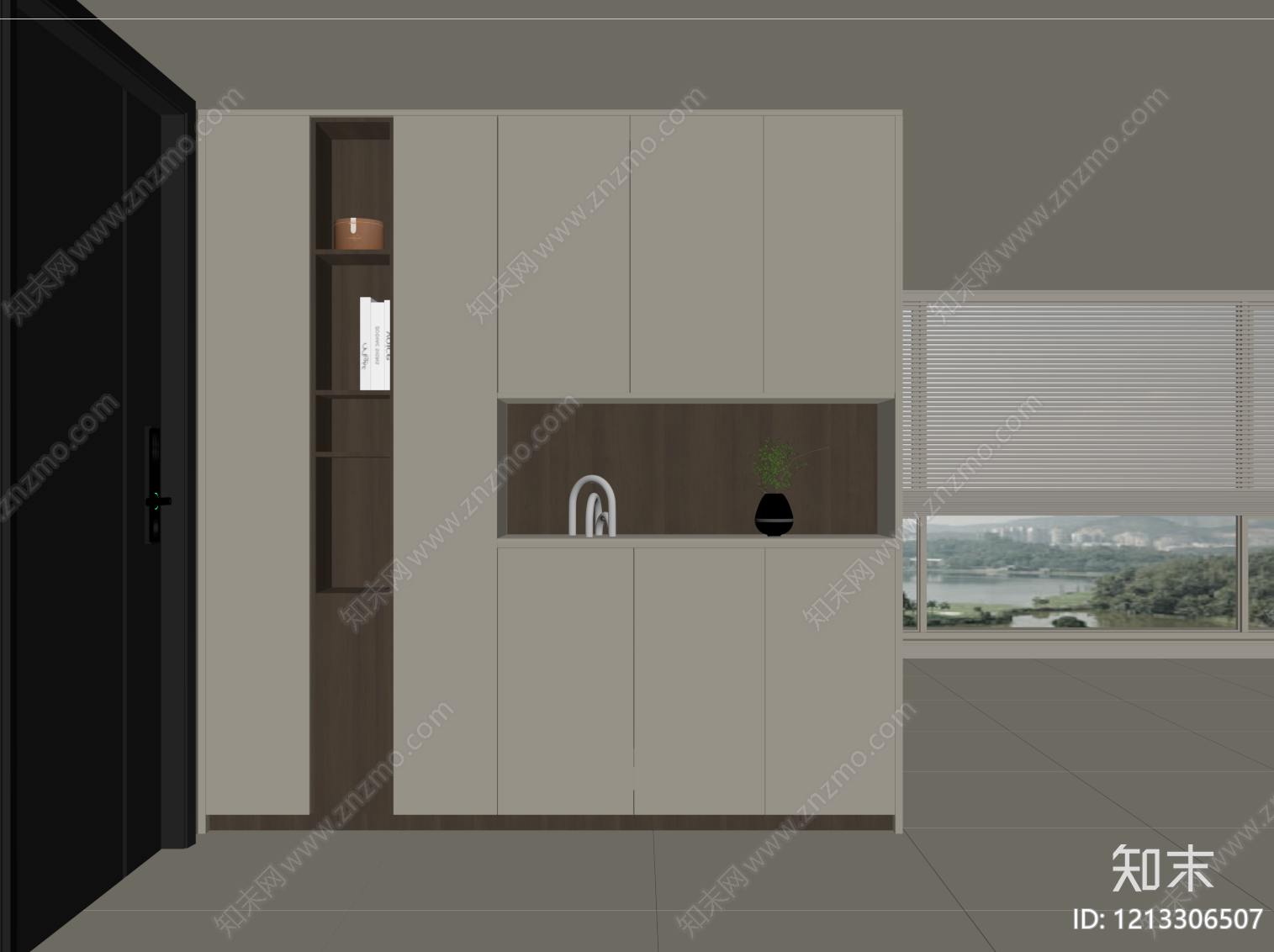 极简玄关SU模型下载【ID:1213306507】
