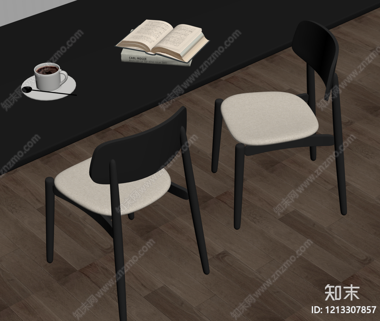 现代简约吧椅SU模型下载【ID:1213307857】