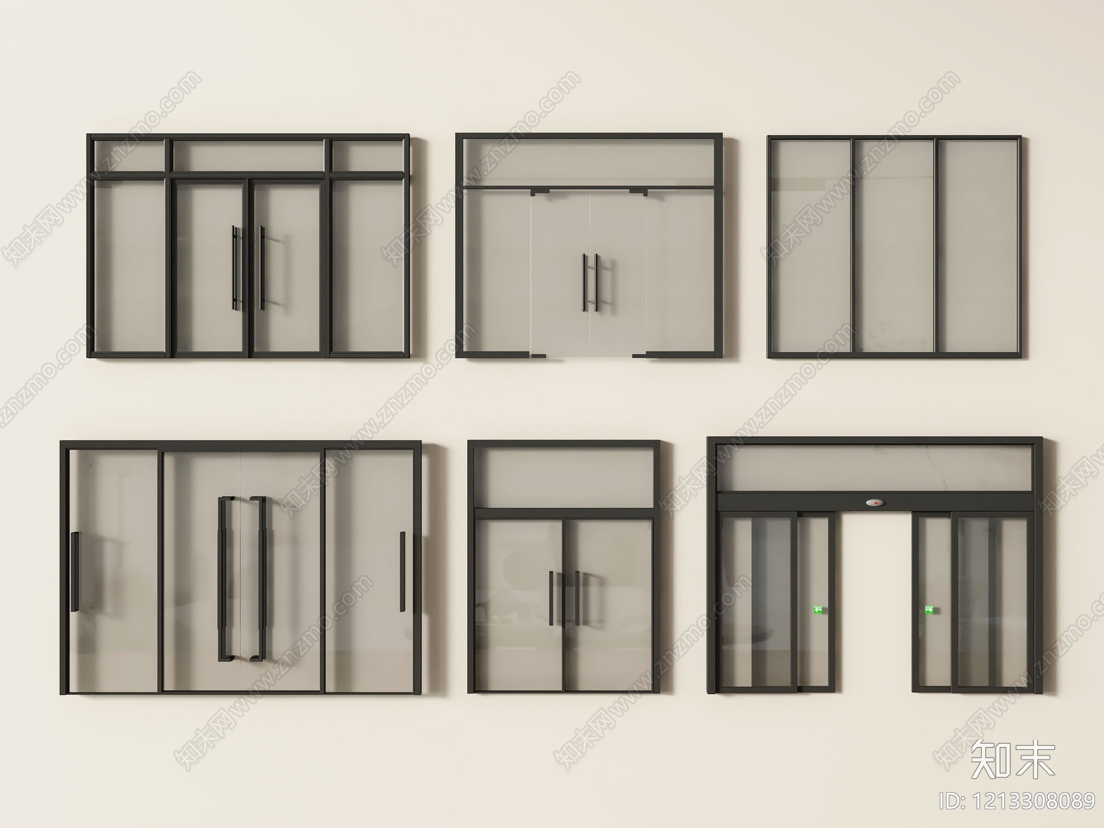 极简双开门3D模型下载【ID:1213308089】