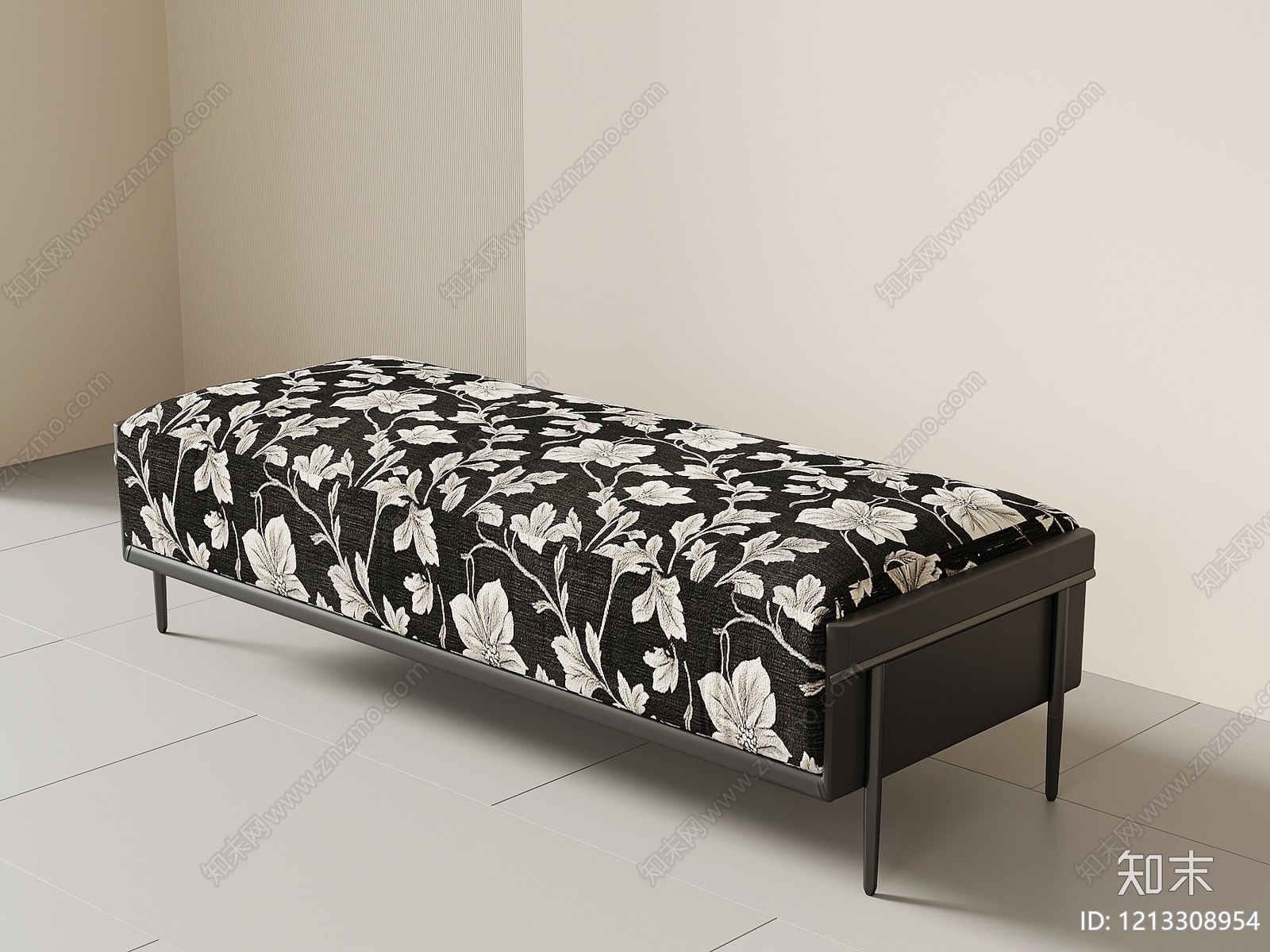 现代简约床尾凳3D模型下载【ID:1213308954】