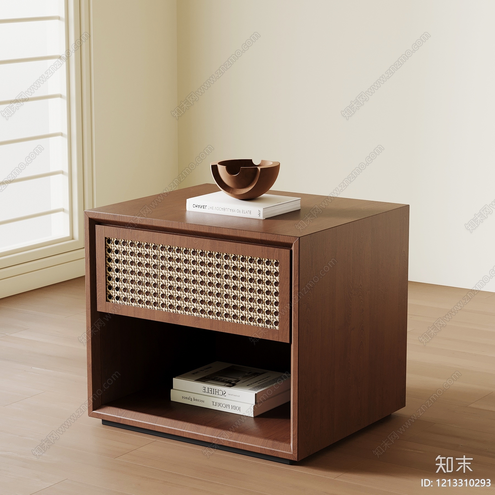 中古风床头柜SU模型下载【ID:1213310293】