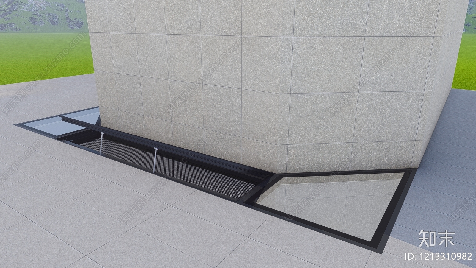 现代推拉窗SU模型下载【ID:1213310982】