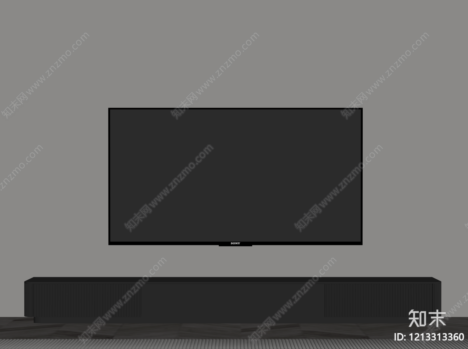 现代电视柜SU模型下载【ID:1213313360】