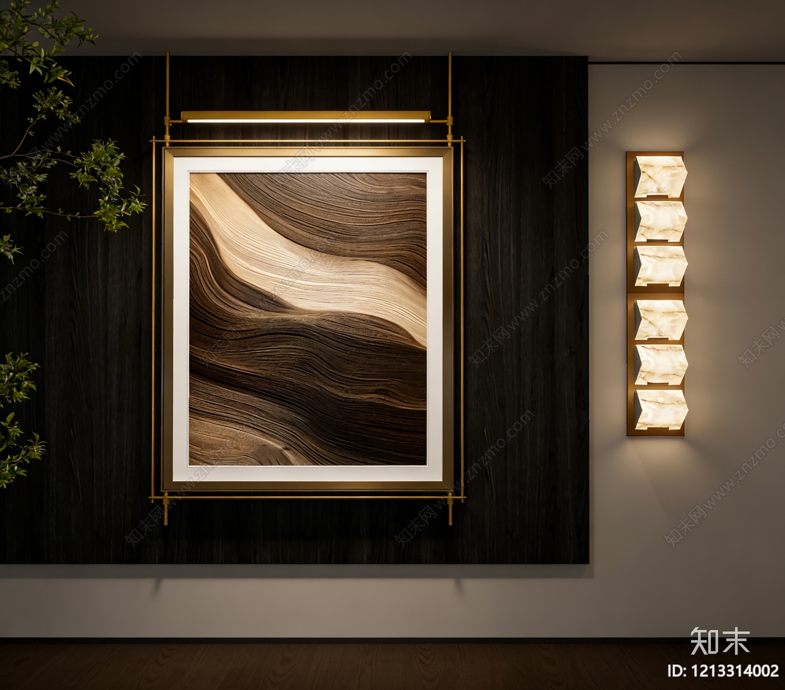 新中式挂画3D模型下载【ID:1213314002】