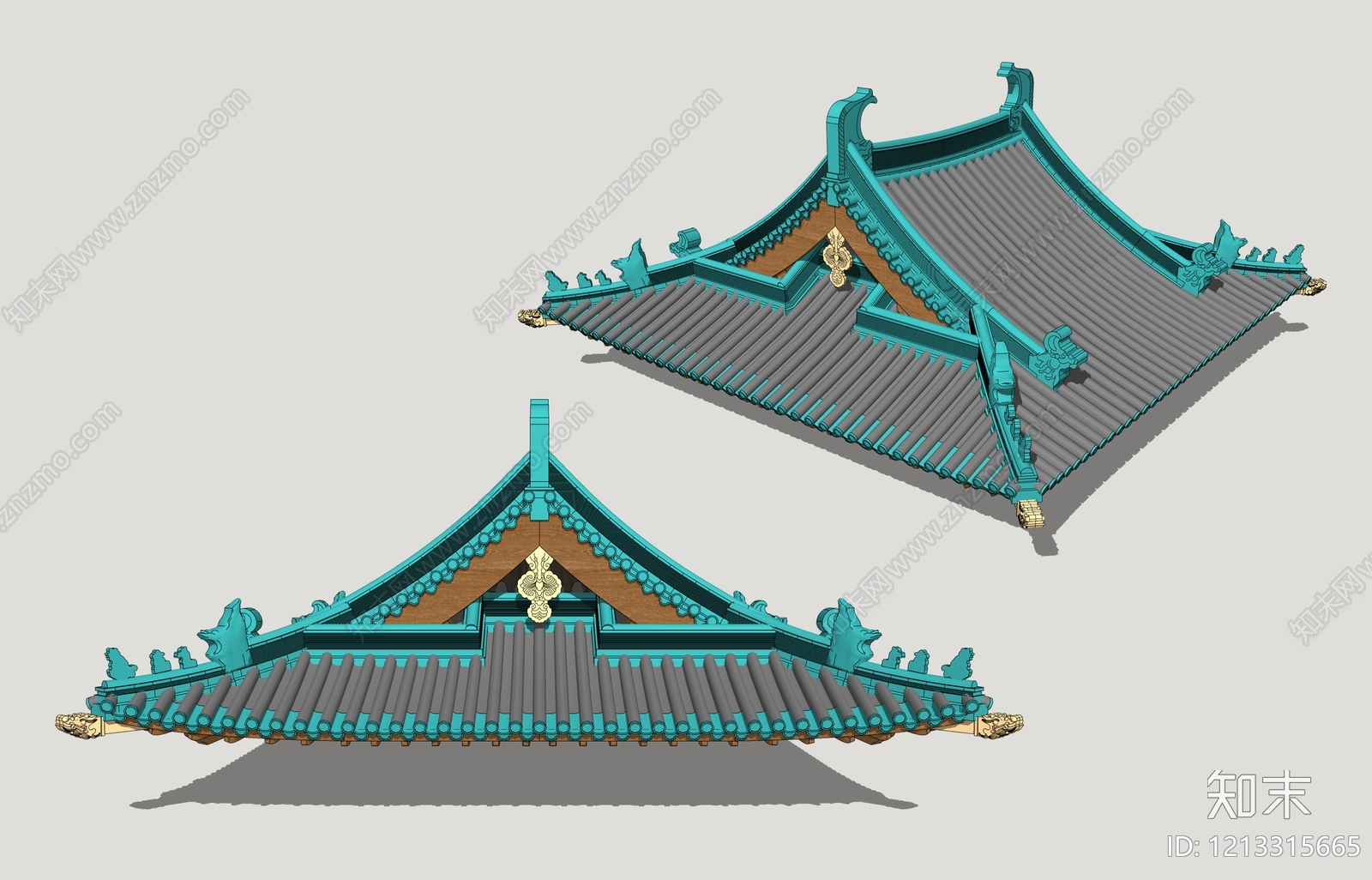 日式传统建筑风格寺庙建筑SU模型下载【ID:1213315665】