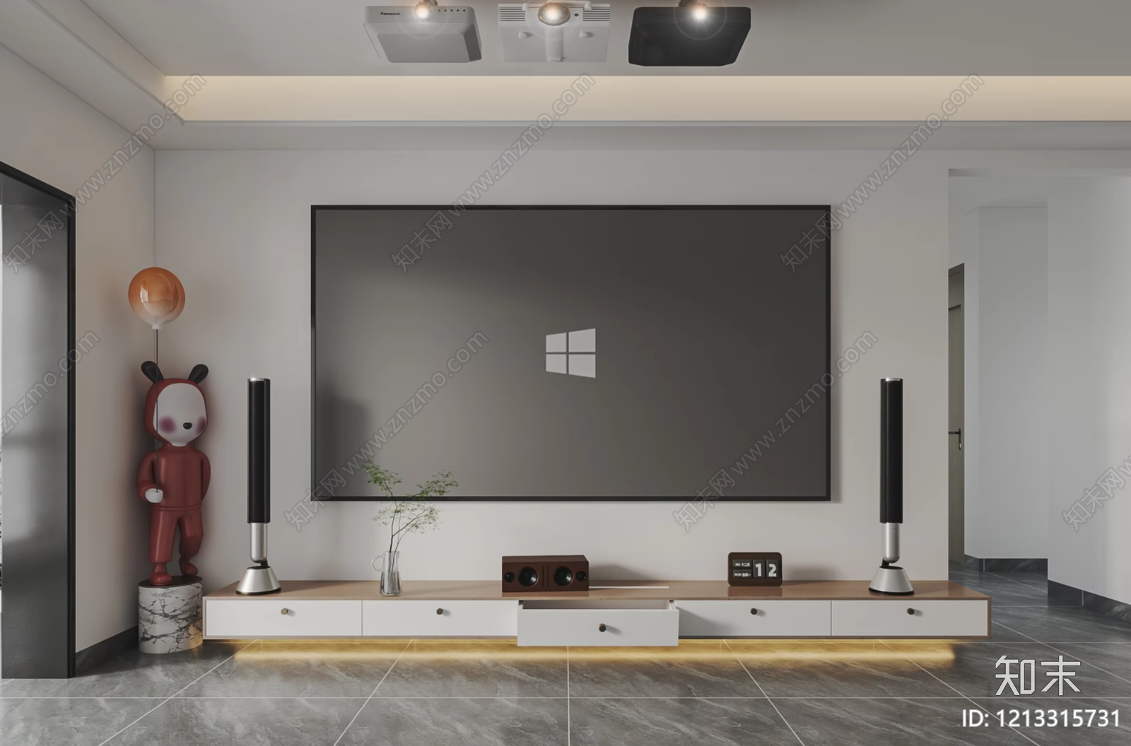 现代简约显示屏SU模型下载【ID:1213315731】