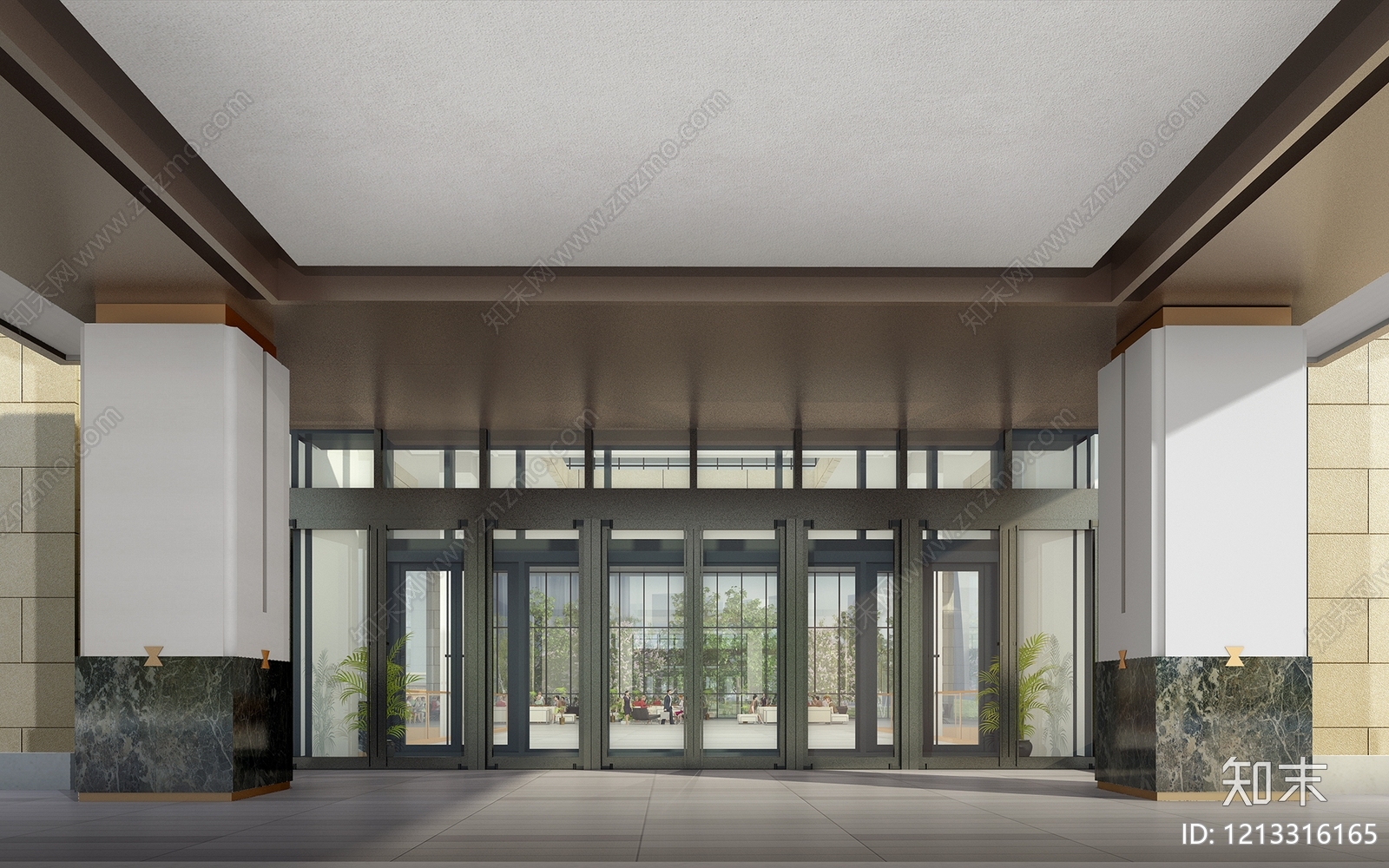 现代简约写字楼3D模型下载【ID:1213316165】