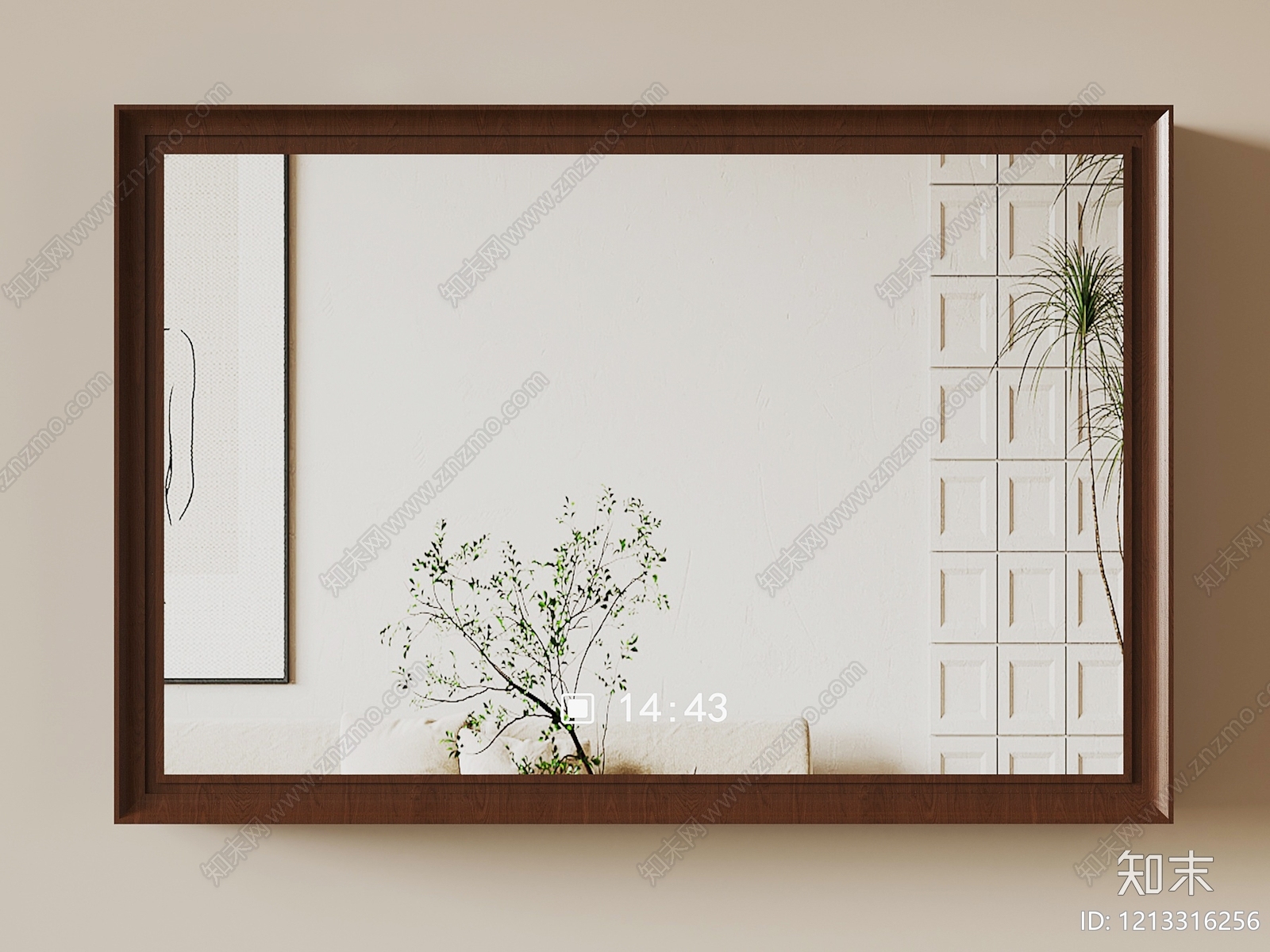 奶油风镜子3D模型下载【ID:1213316256】