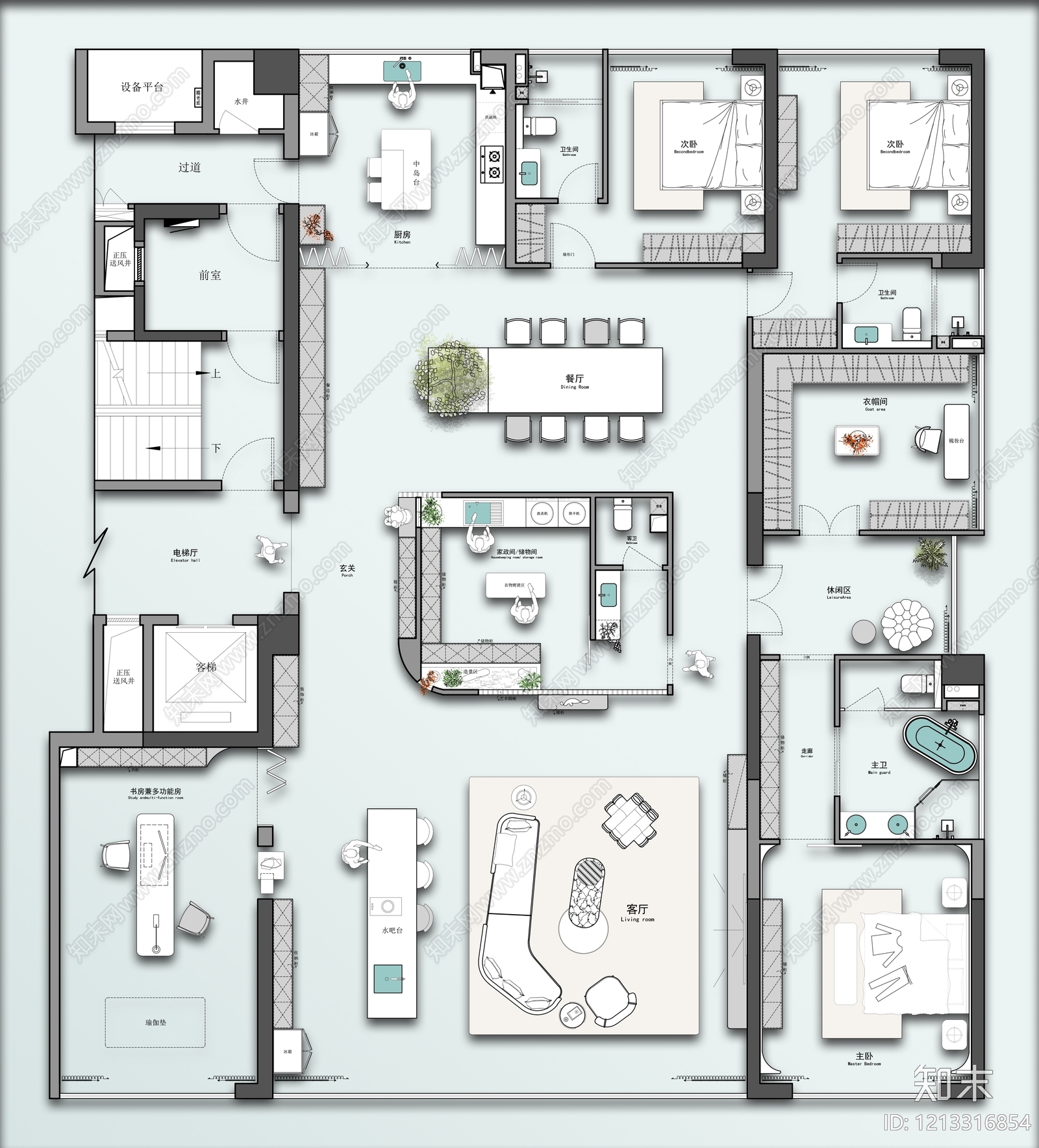 大平层施工图下载【ID:1213316854】