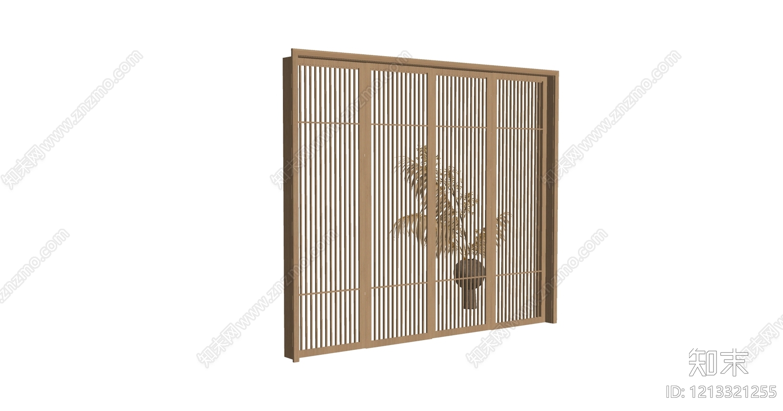 日式推拉门SU模型下载【ID:1213321255】