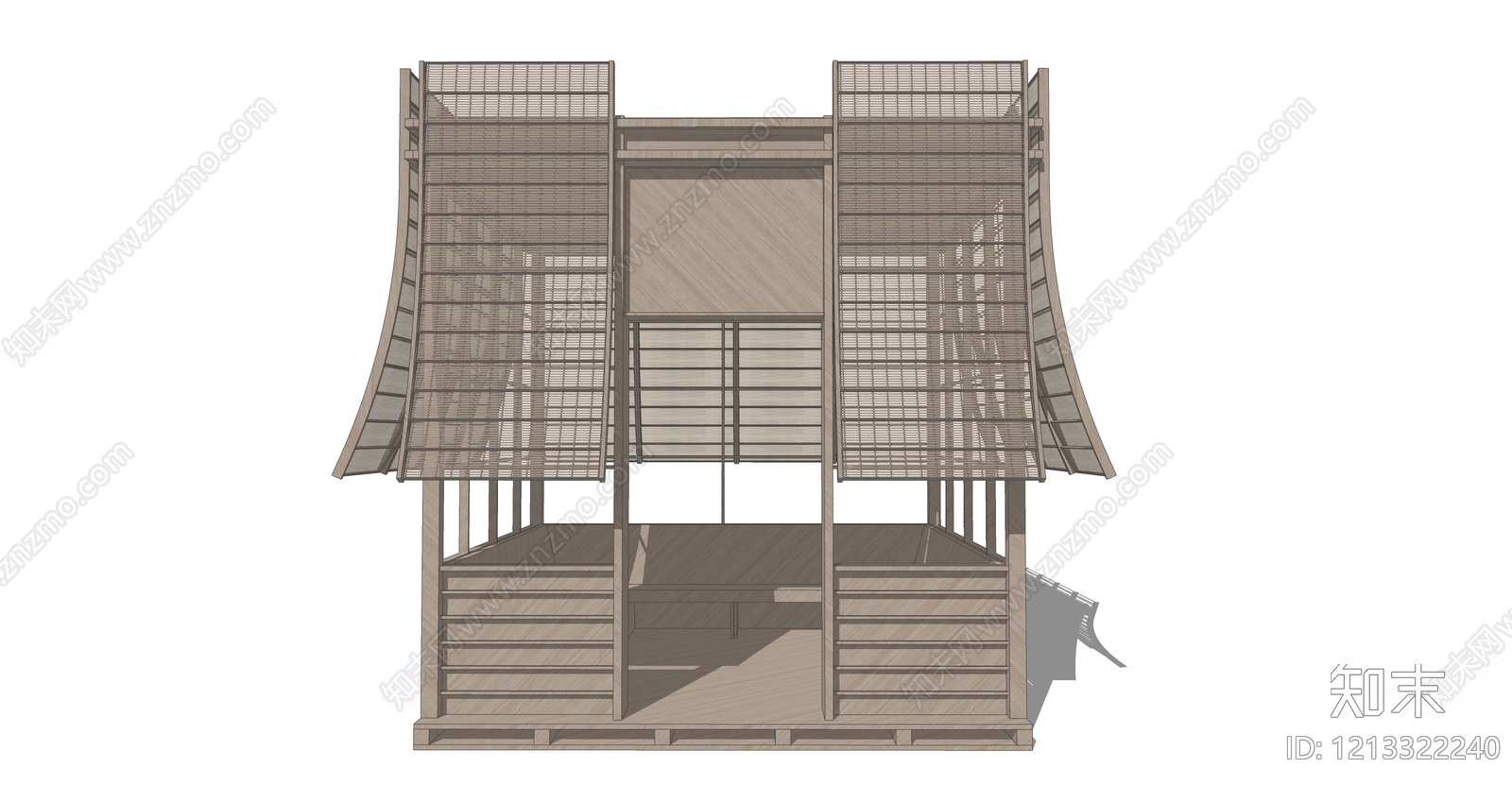 新中式小公建SU模型下载【ID:1213322240】