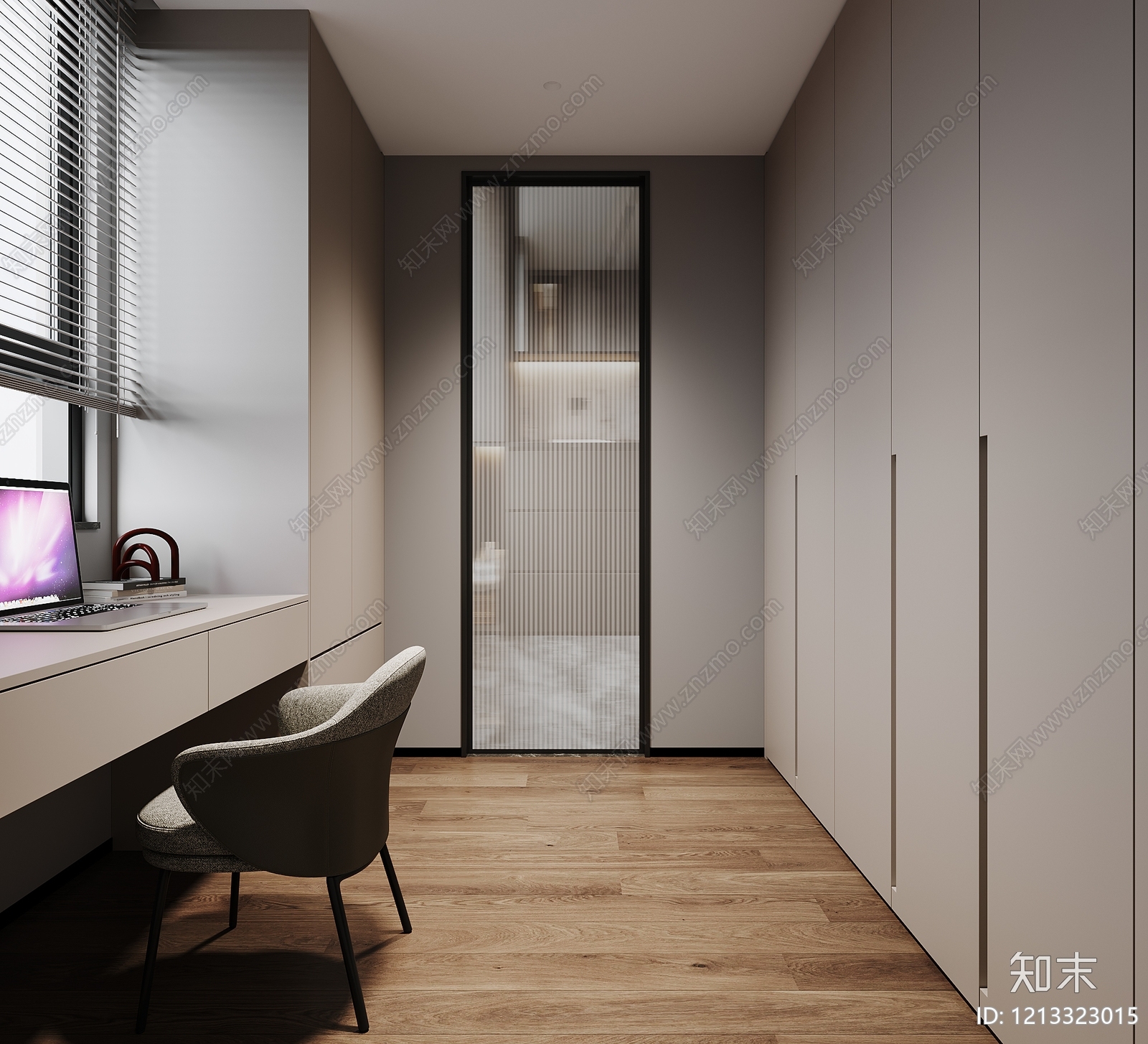 现代简约书房3D模型下载【ID:1213323015】