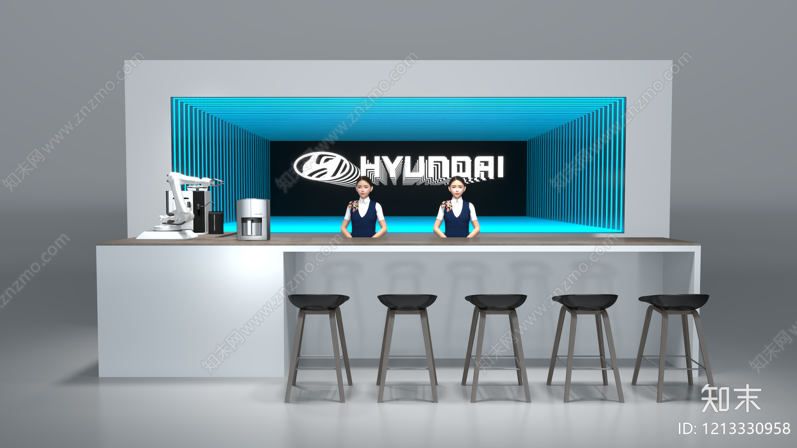 极简主义前台3D模型下载【ID:1213330958】