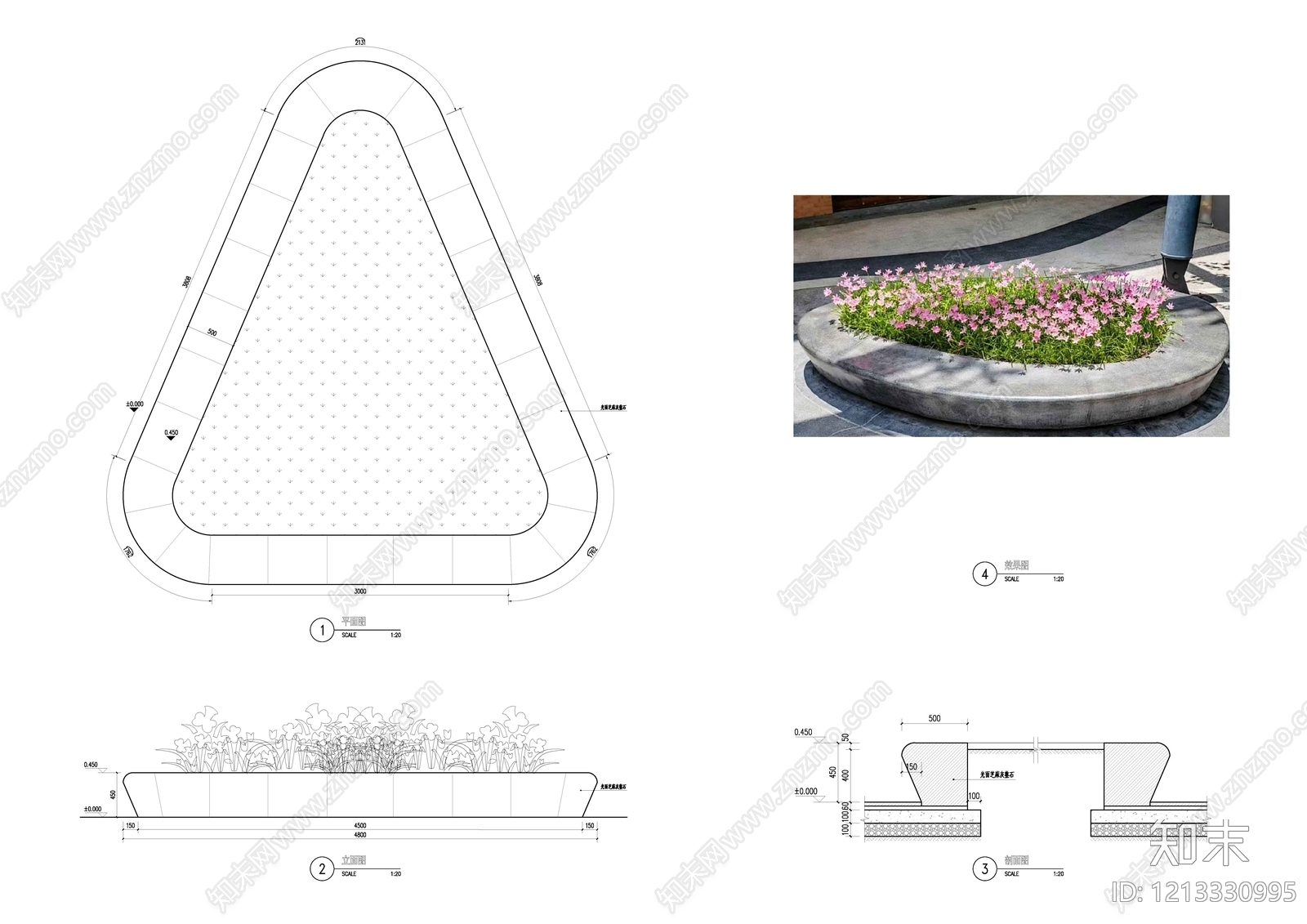 现代树池施工图下载【ID:1213330995】