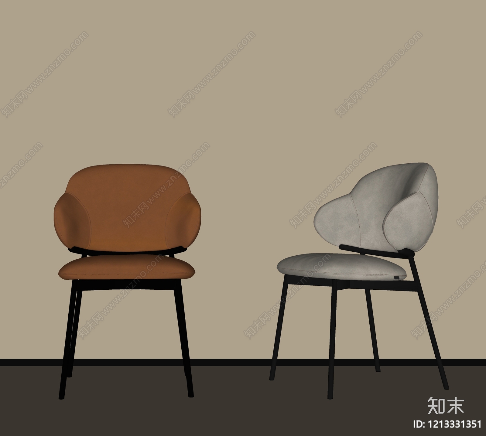 现代简约餐椅SU模型下载【ID:1213331351】
