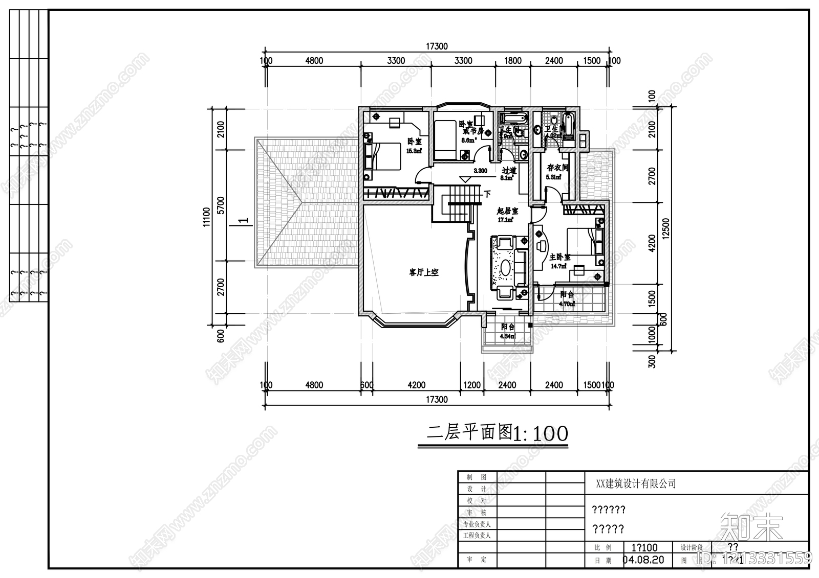 现代别墅建筑cad施工图下载【ID:1213331559】