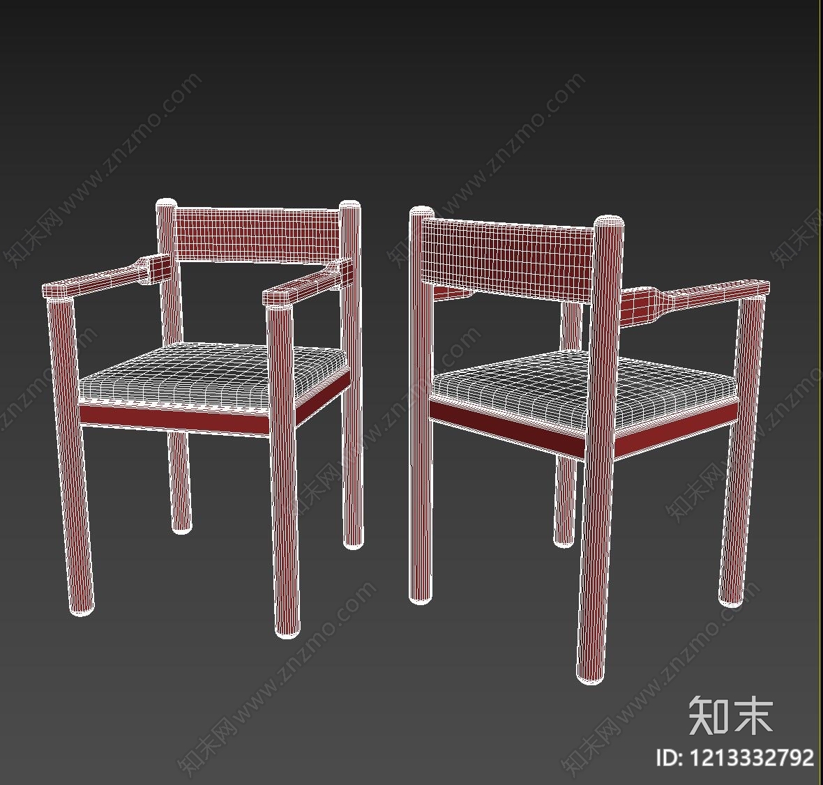 新中式餐椅3D模型下载【ID:1213332792】