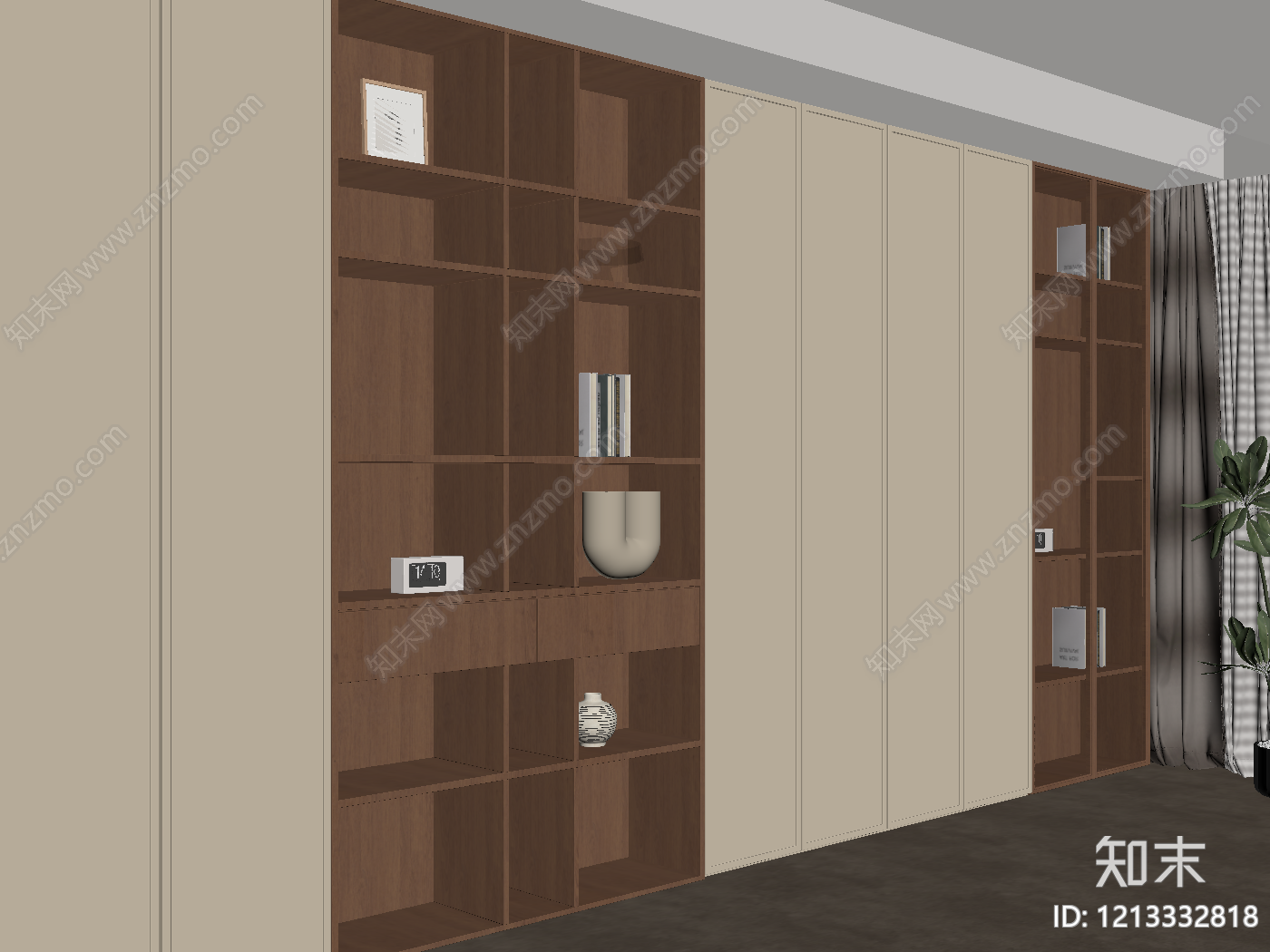 现代简约餐边柜SU模型下载【ID:1213332818】