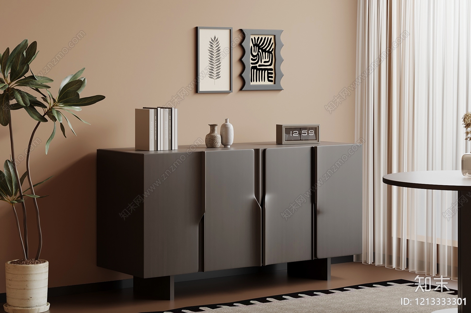 现代简约玄关3D模型下载【ID:1213333301】