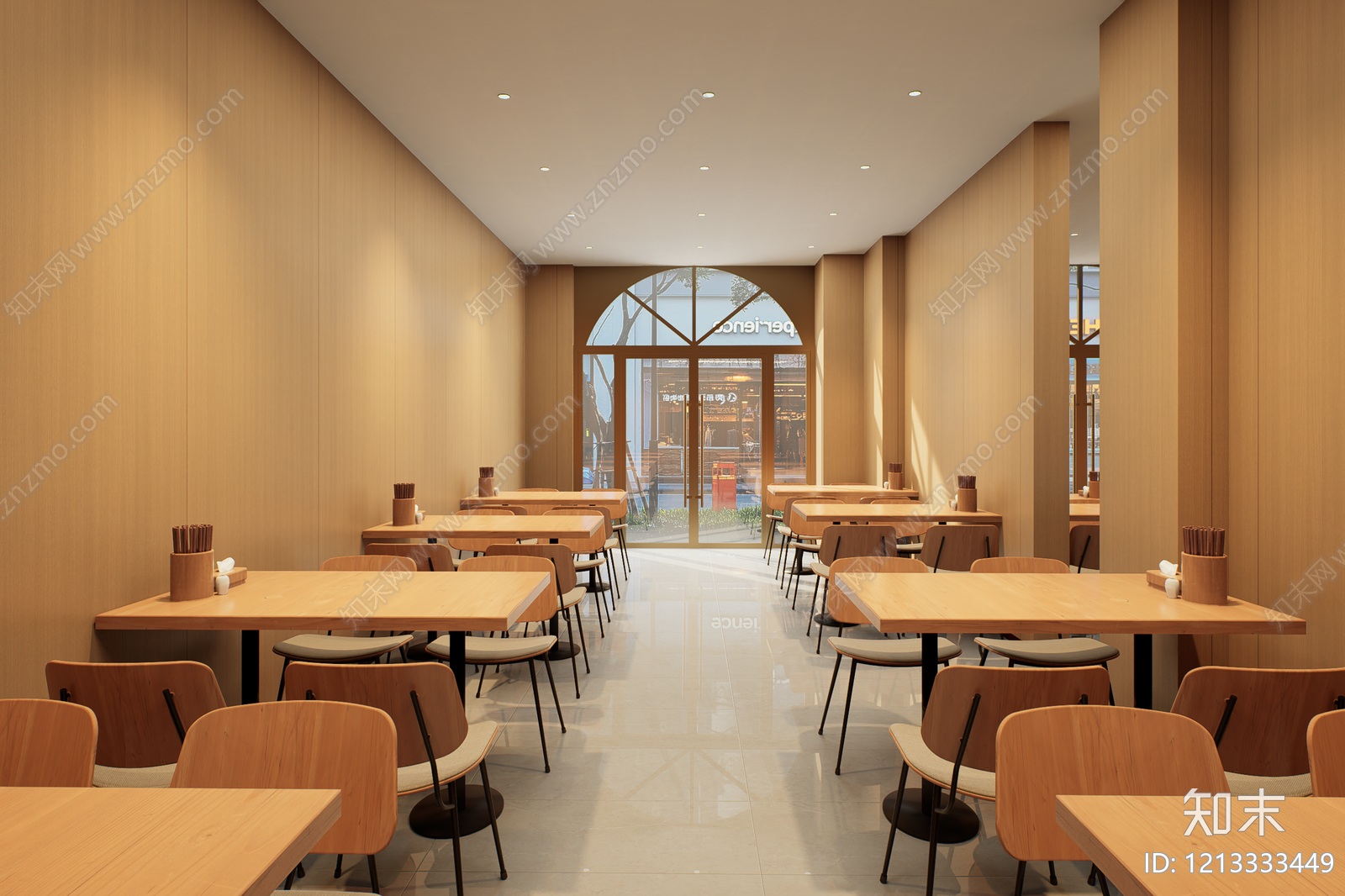 原木风酒店餐厅SU模型下载【ID:1213333449】