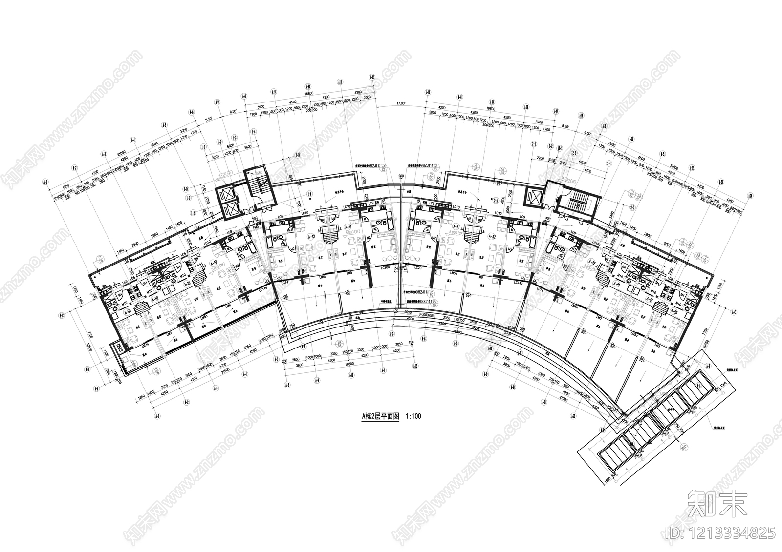 现代别墅建筑cad施工图下载【ID:1213334825】