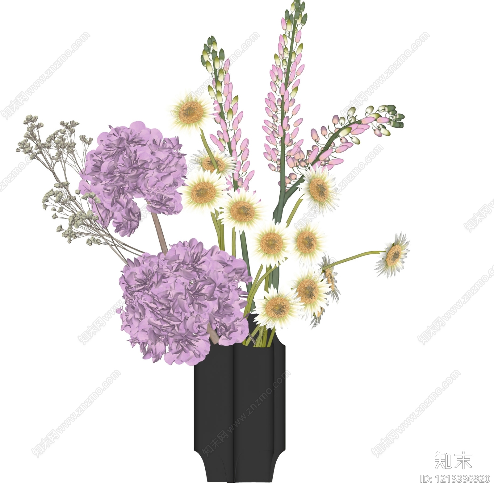 现代简约花艺SU模型下载【ID:1213336920】
