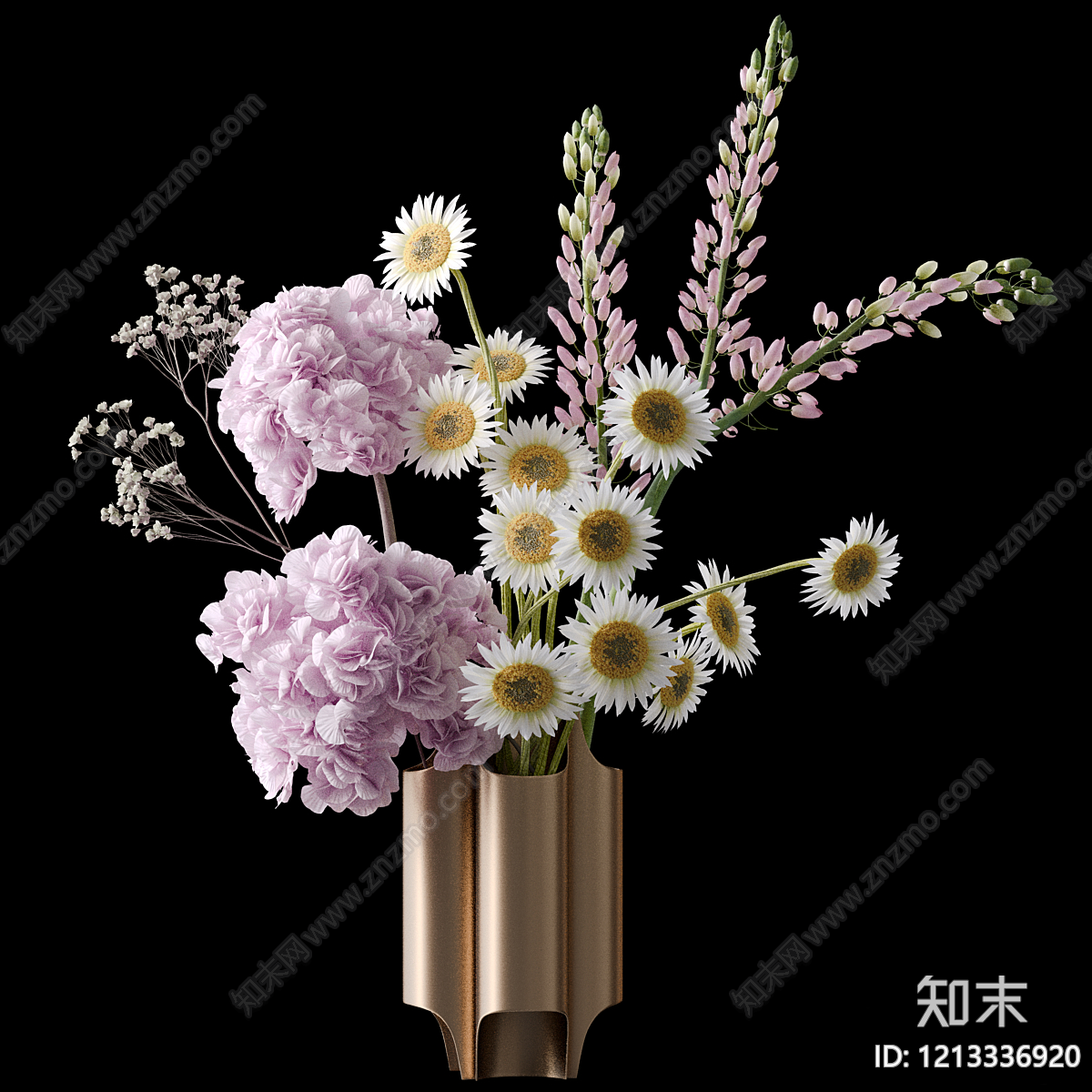 现代简约花艺SU模型下载【ID:1213336920】
