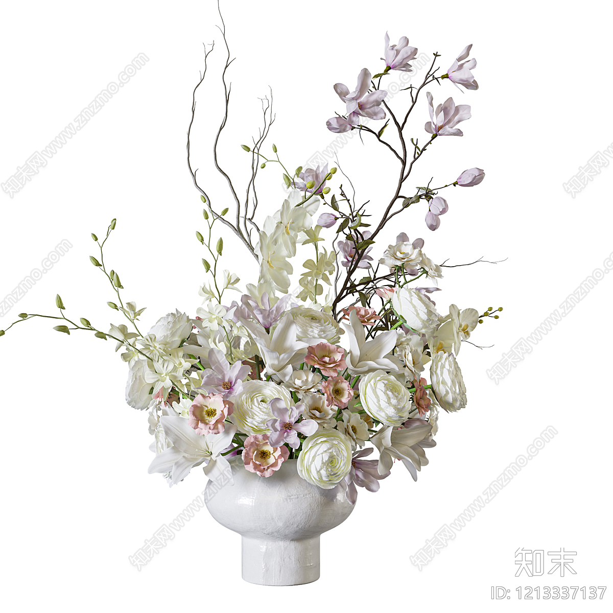 现代花艺SU模型下载【ID:1213337137】