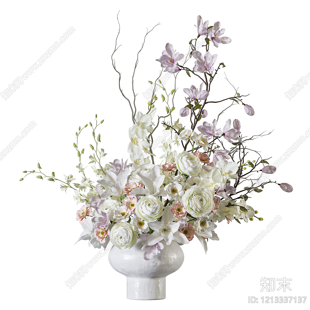现代花艺SU模型下载【ID:1213337137】