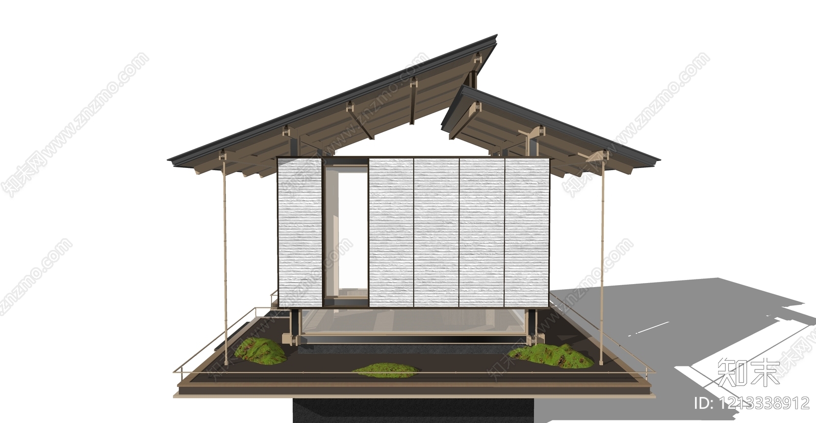 日式小公建SU模型下载【ID:1213338912】