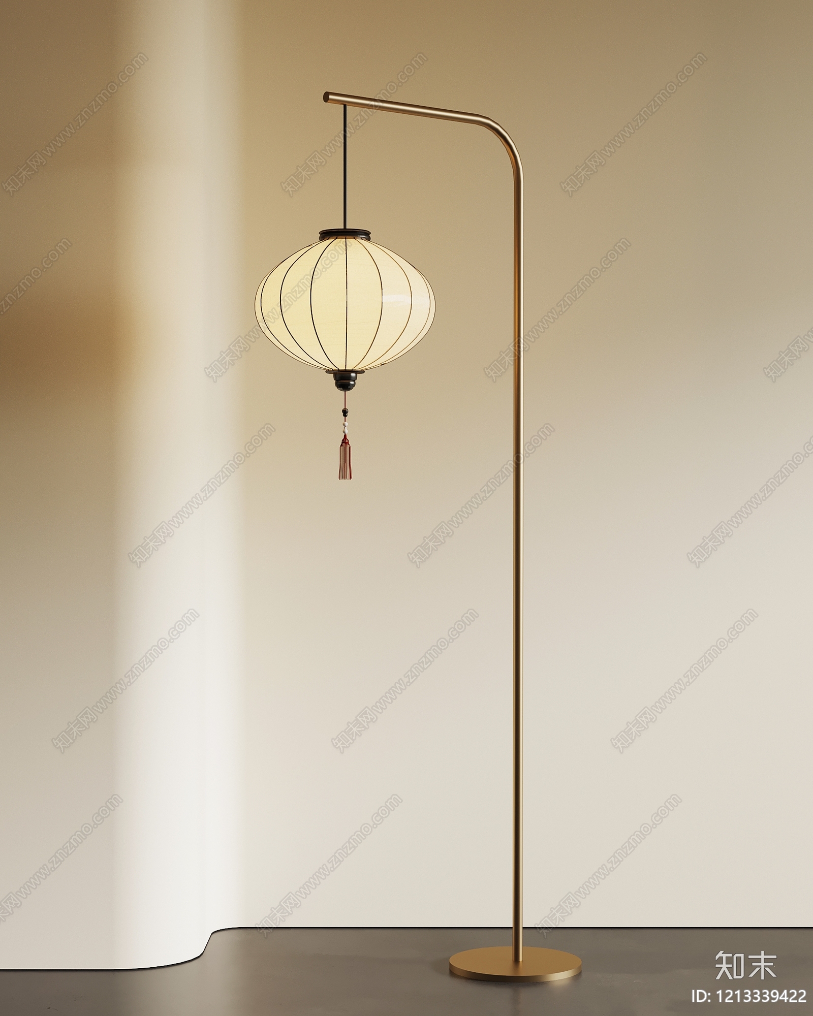 新中式落地灯3D模型下载【ID:1213339422】