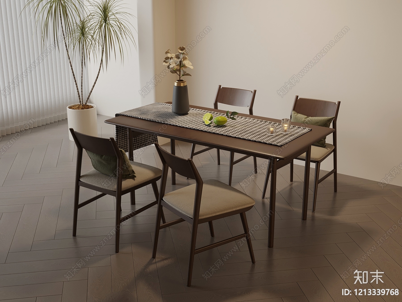 现代简约休闲桌椅3D模型下载【ID:1213339768】