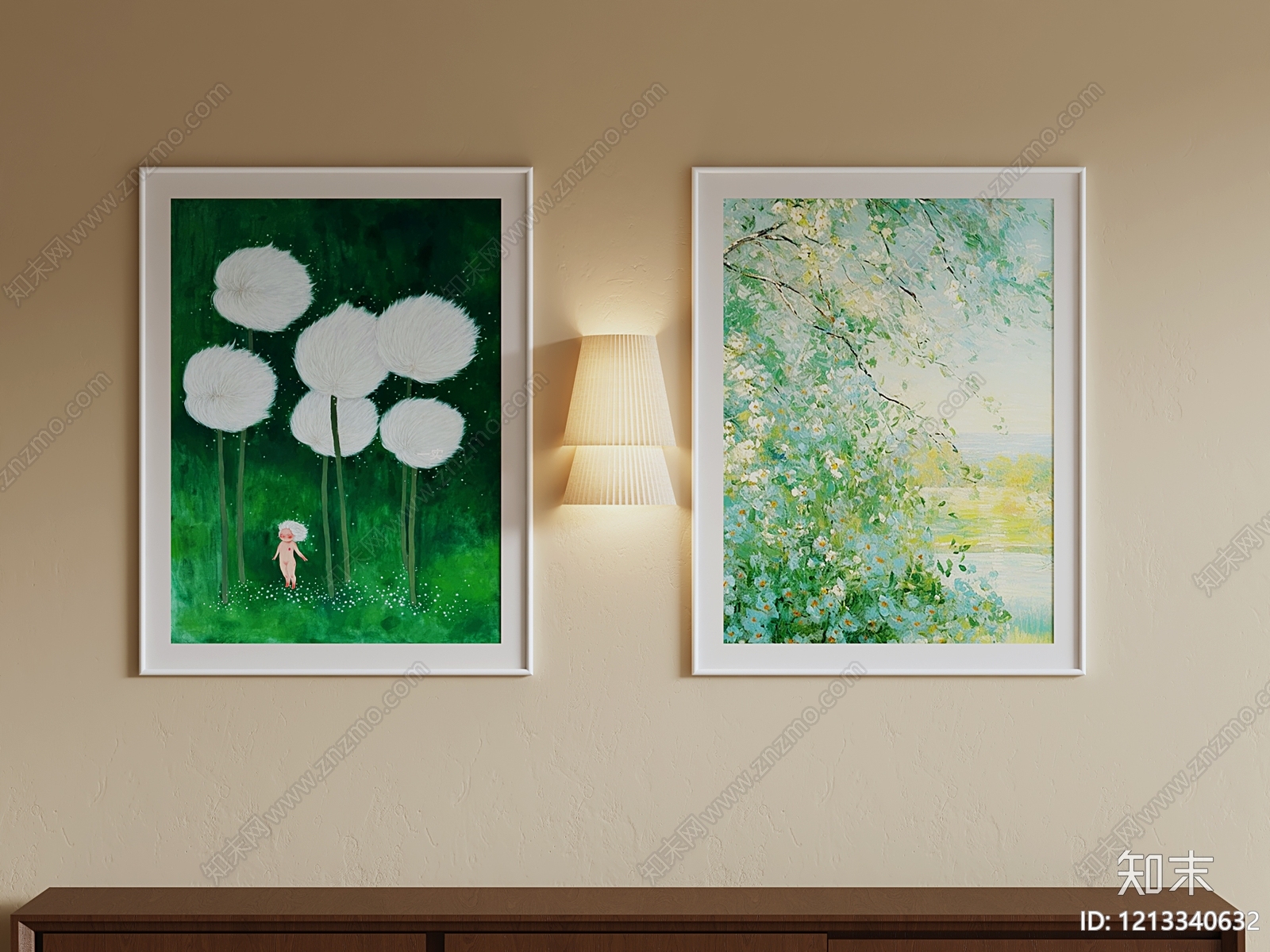 现代儿童房装饰画SU模型下载【ID:1213340632】